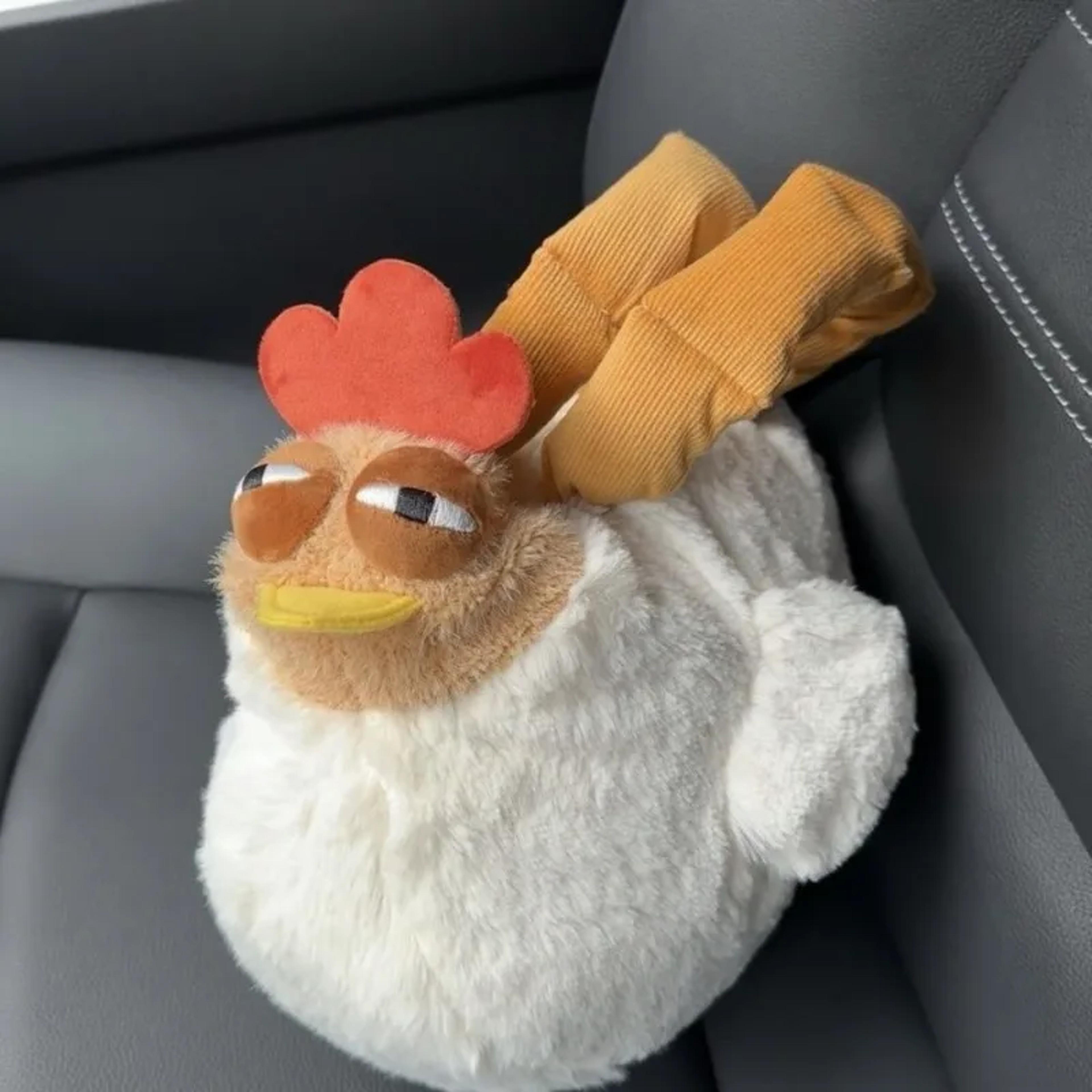 Chicken Plush Shoulder Bag  Cute  Funny Hen Satchel Purse With Pendant Keychain For Women 4