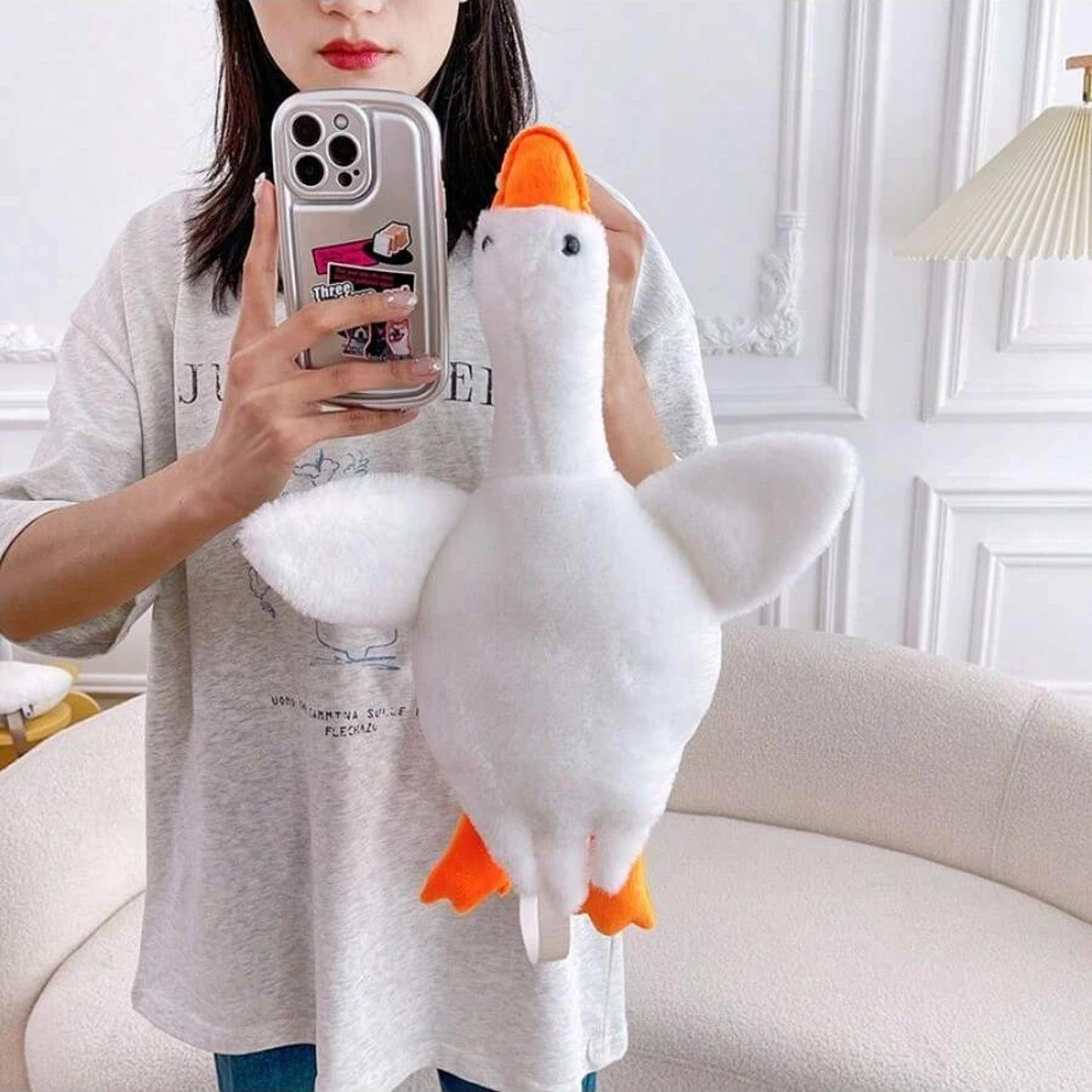 Cute Goose Plush Shoulder Bag Coin Purse  Yellow Duck Kawaii Plush Toy For Kids And Adults Perfect  4