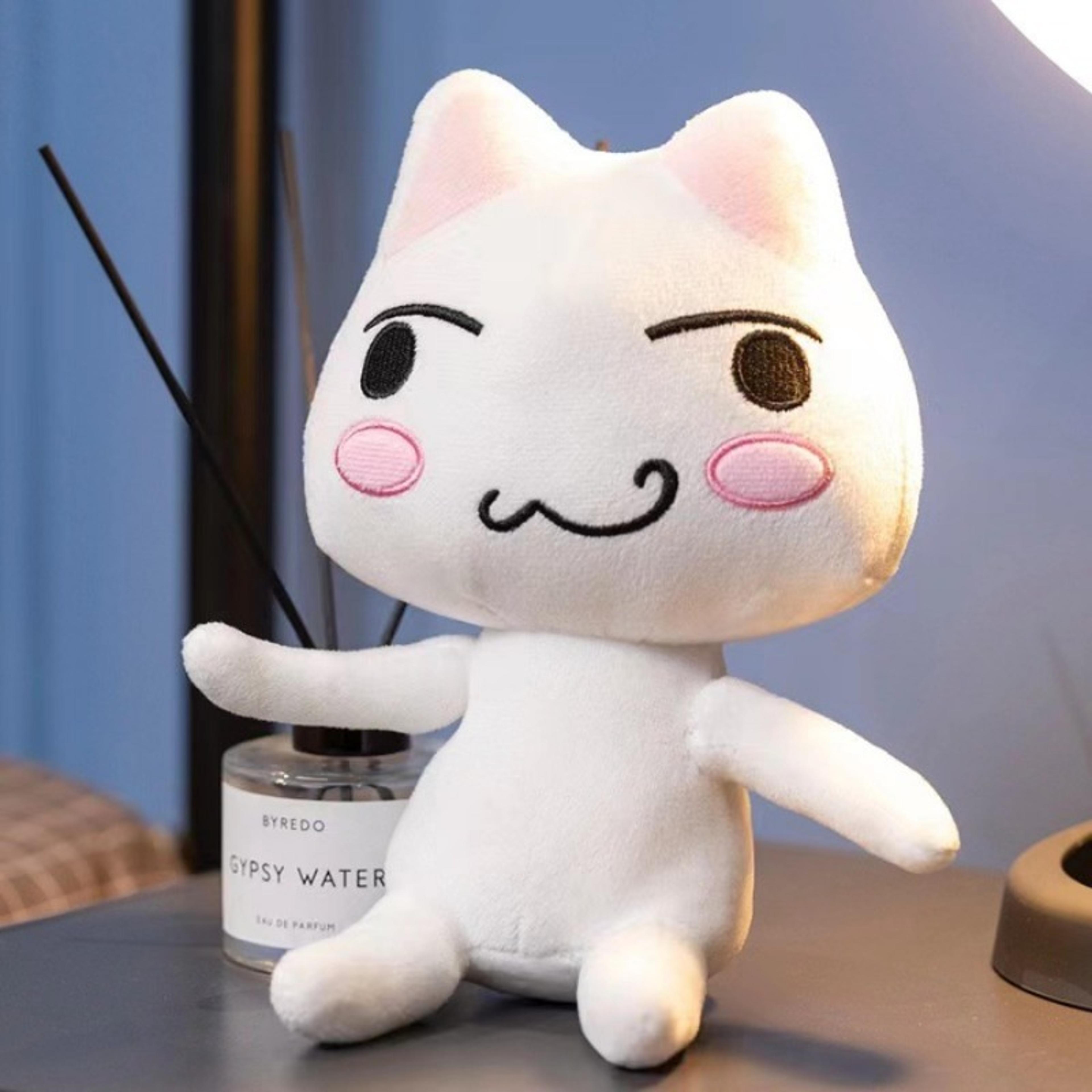 Lovely Cat Plush Toy  Black  White Cartoon Animal Plushie For Room Decoration  Birthday Gifts 4