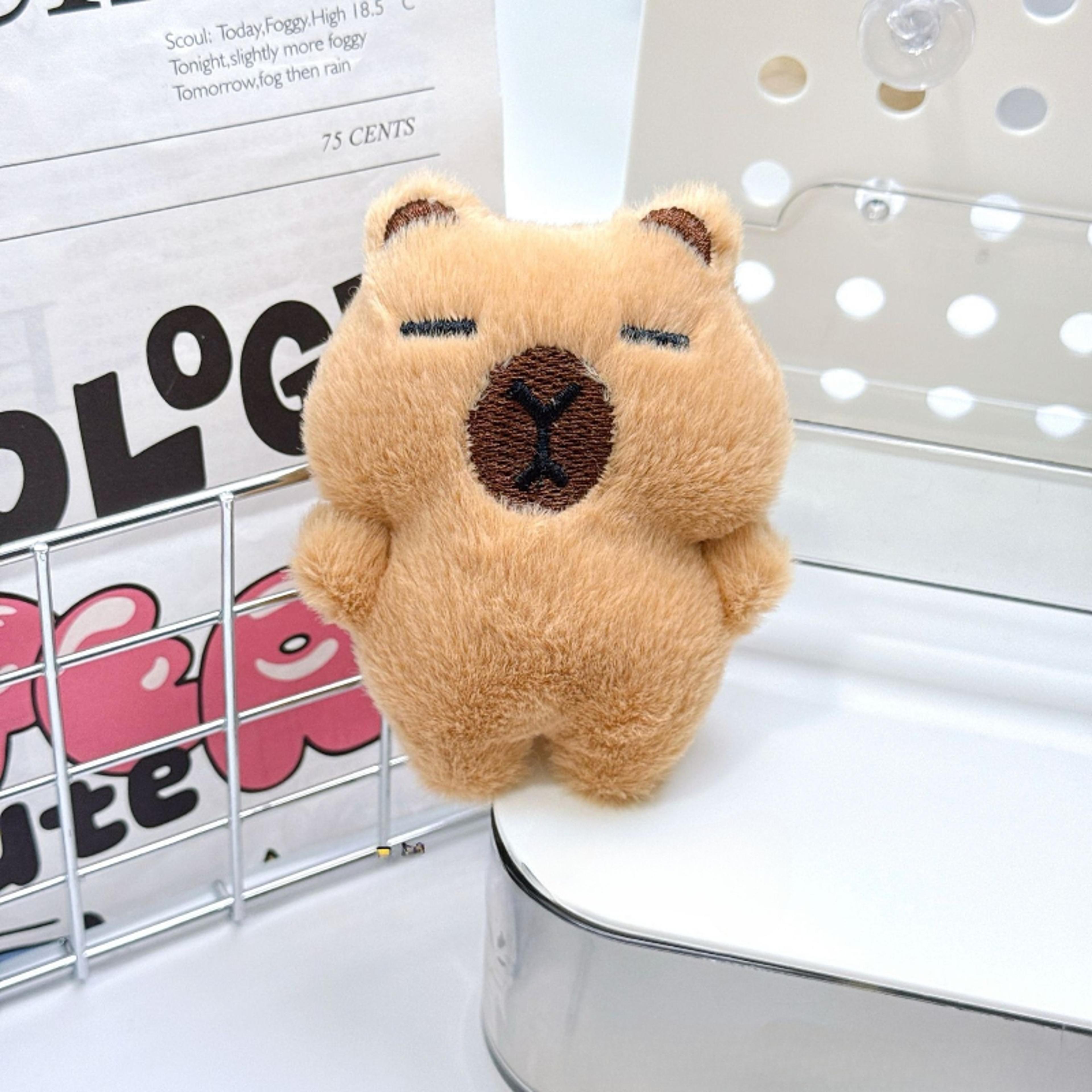 Cute Capibara Plush Keychain Pendant Capybara Plushie Wallet Doll Toy For Friends 3