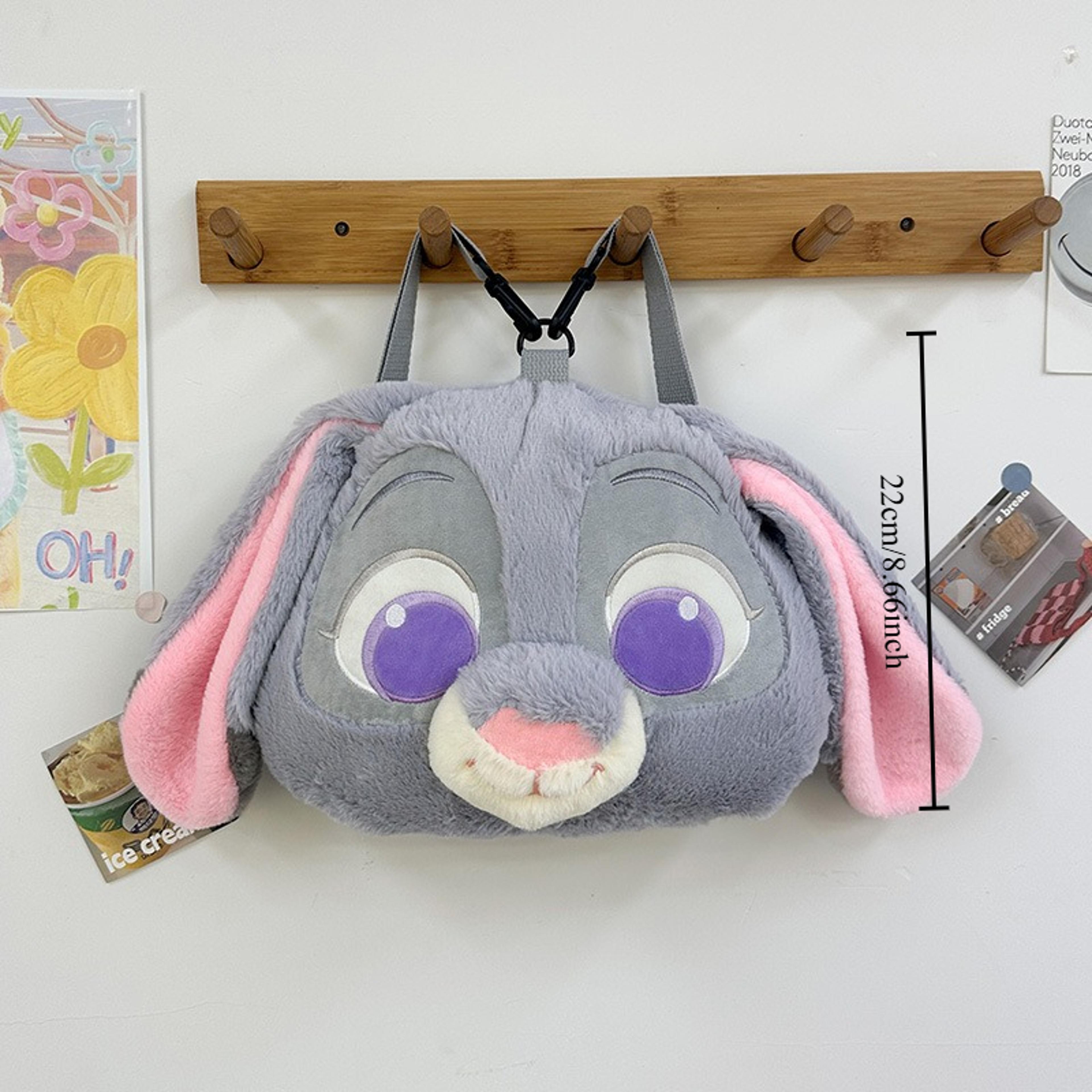 Cute Fox Plush Backpack Bunny Fashion Plushie Knapsack Animal Sling Bag For Kids Versatile Gift For 6