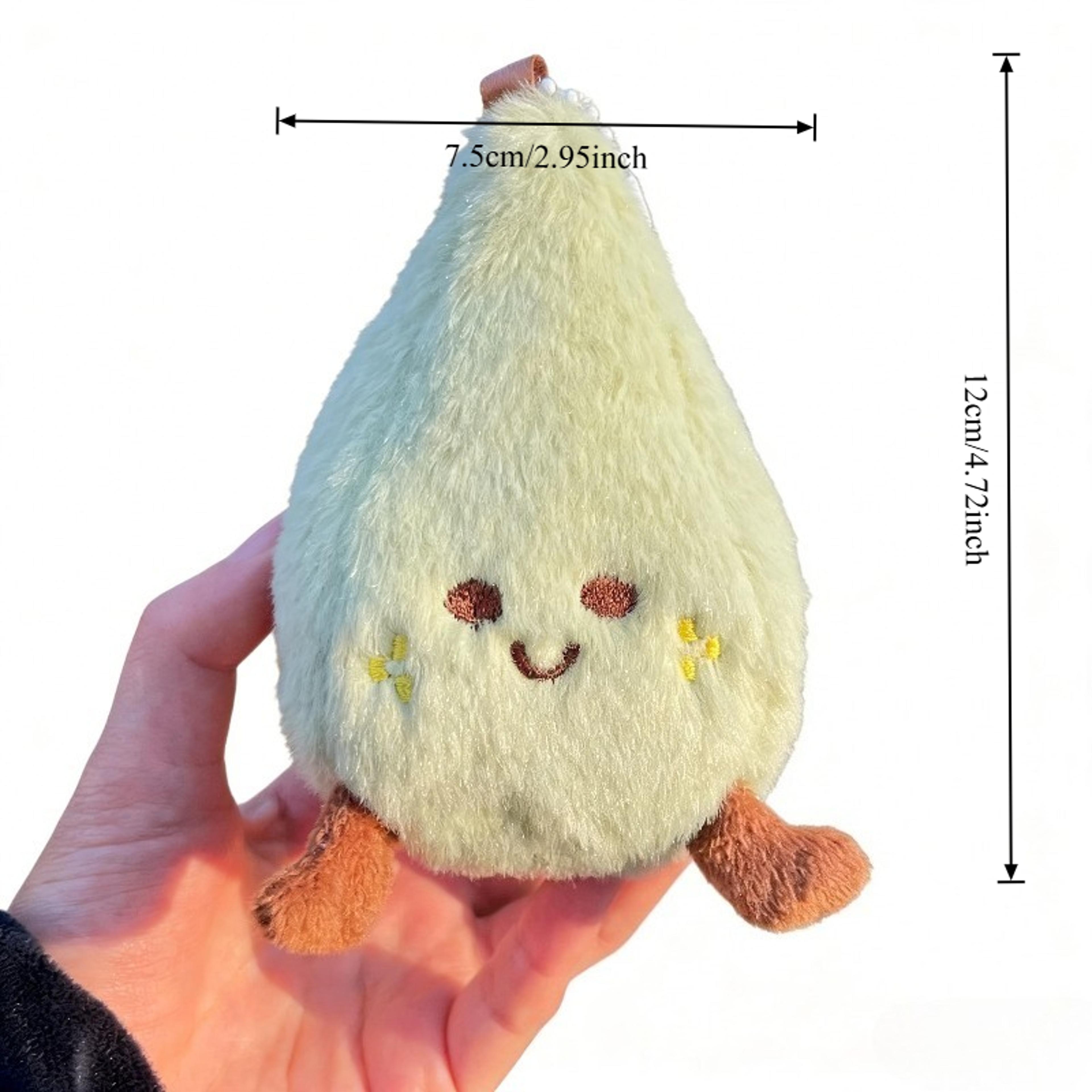 Fluffy Pear Plush Keychain Soft Stuffed Cartoon Fruit Doll Backpack Charm For Kids  Adults 5