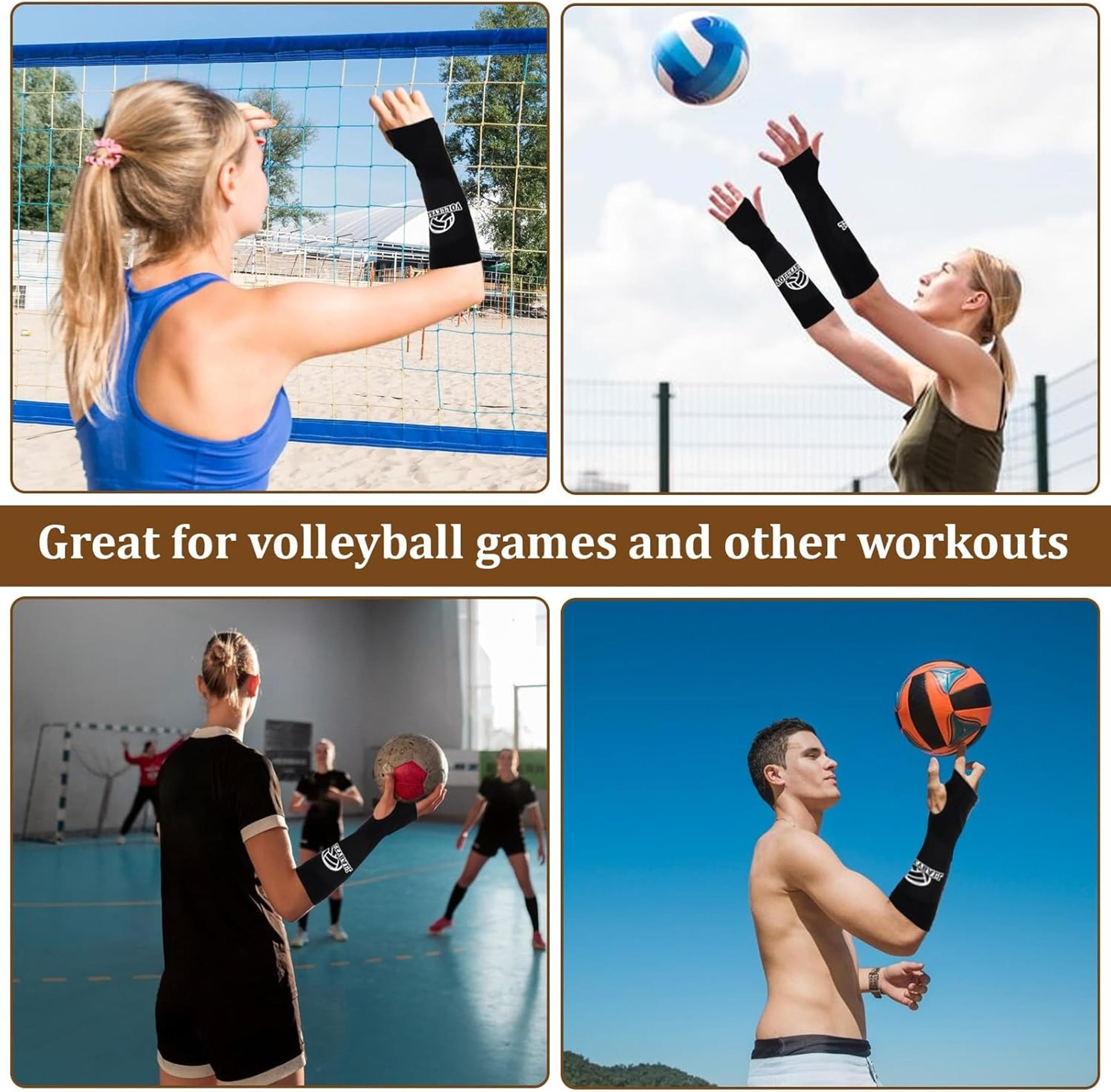 Padded Volleyball Arm Sleeves With Thumbhole For Kids And Adults Forearm And Wrist Protection 2