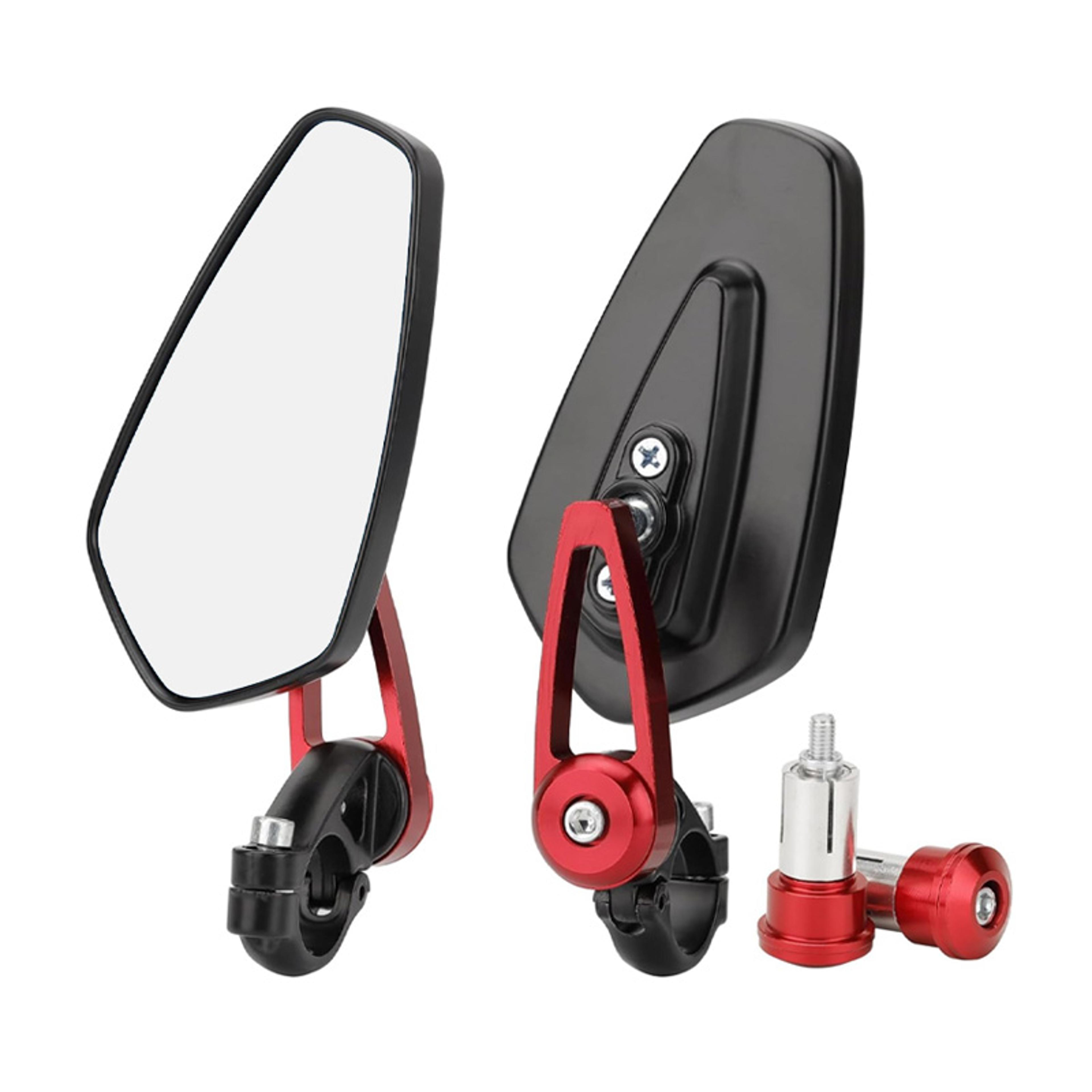 universal motorcycle bar end mirrors aluminum rearview handlebar mirrors for motorbike accessories