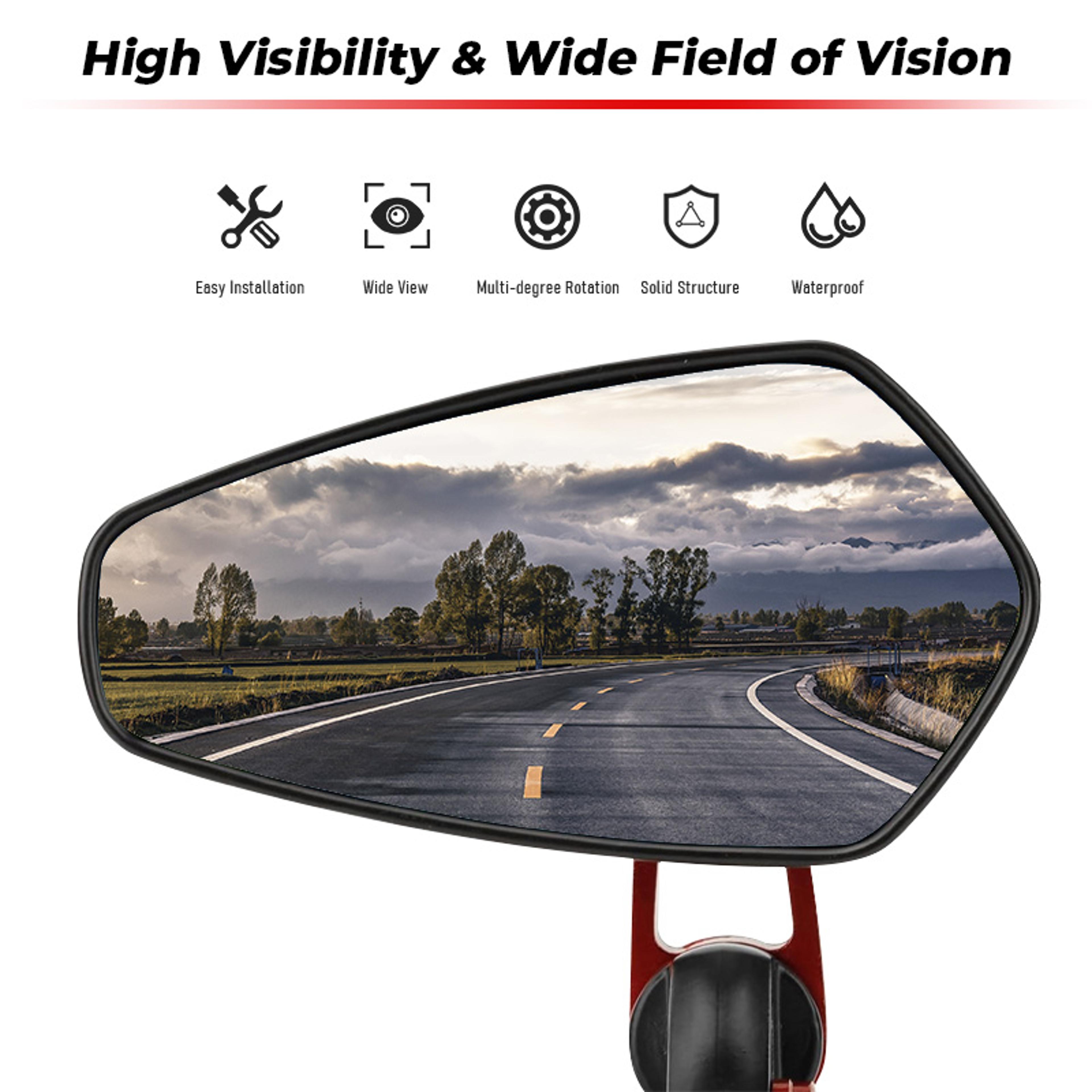 Universal Motorcycle Bar End Mirrors Aluminum Rearview Handlebar Mirrors For Motorbike Accessories 4