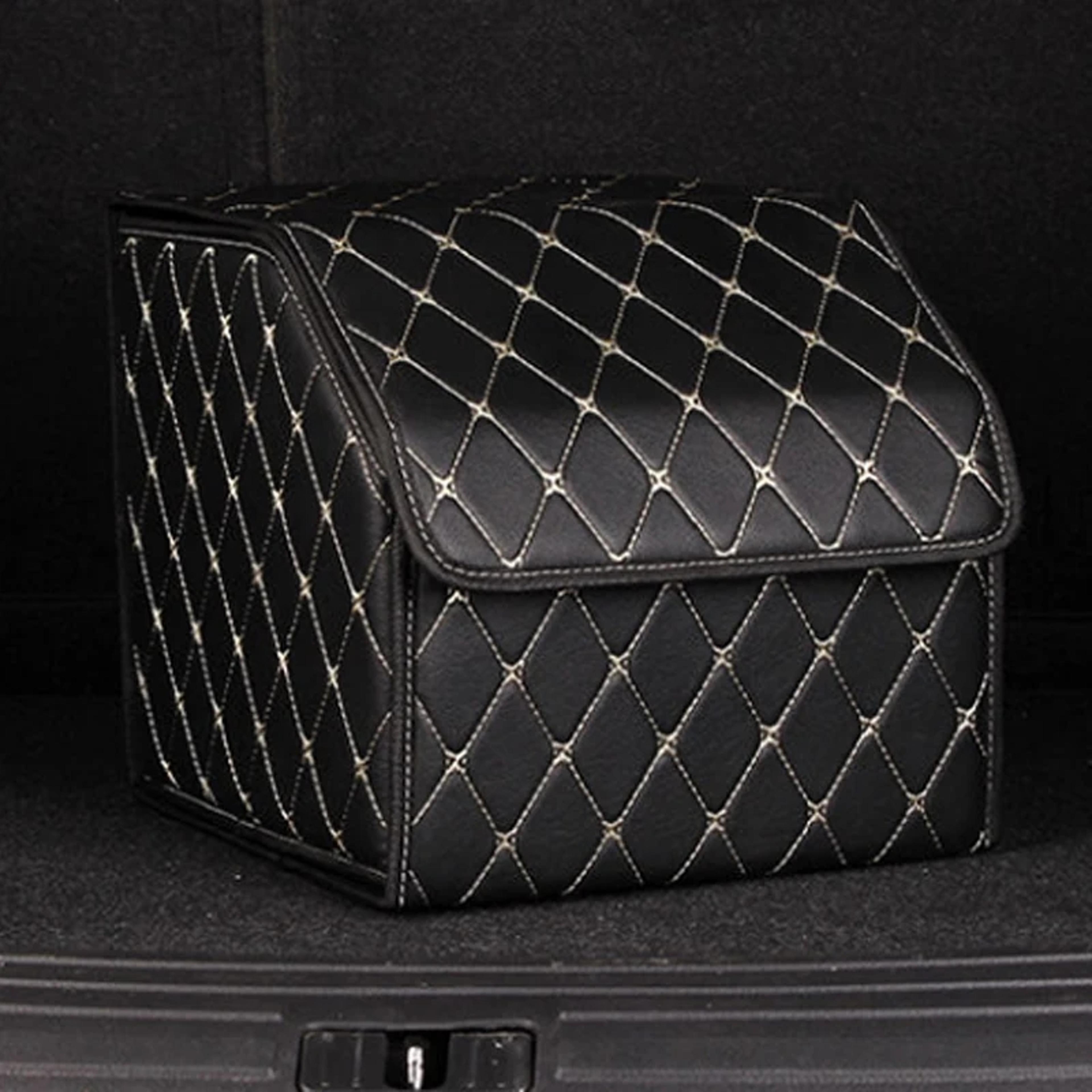 Car Trunk Storage Box Durable PU Leather Multiuse Organizer For Auto Storage And Car Interior 6