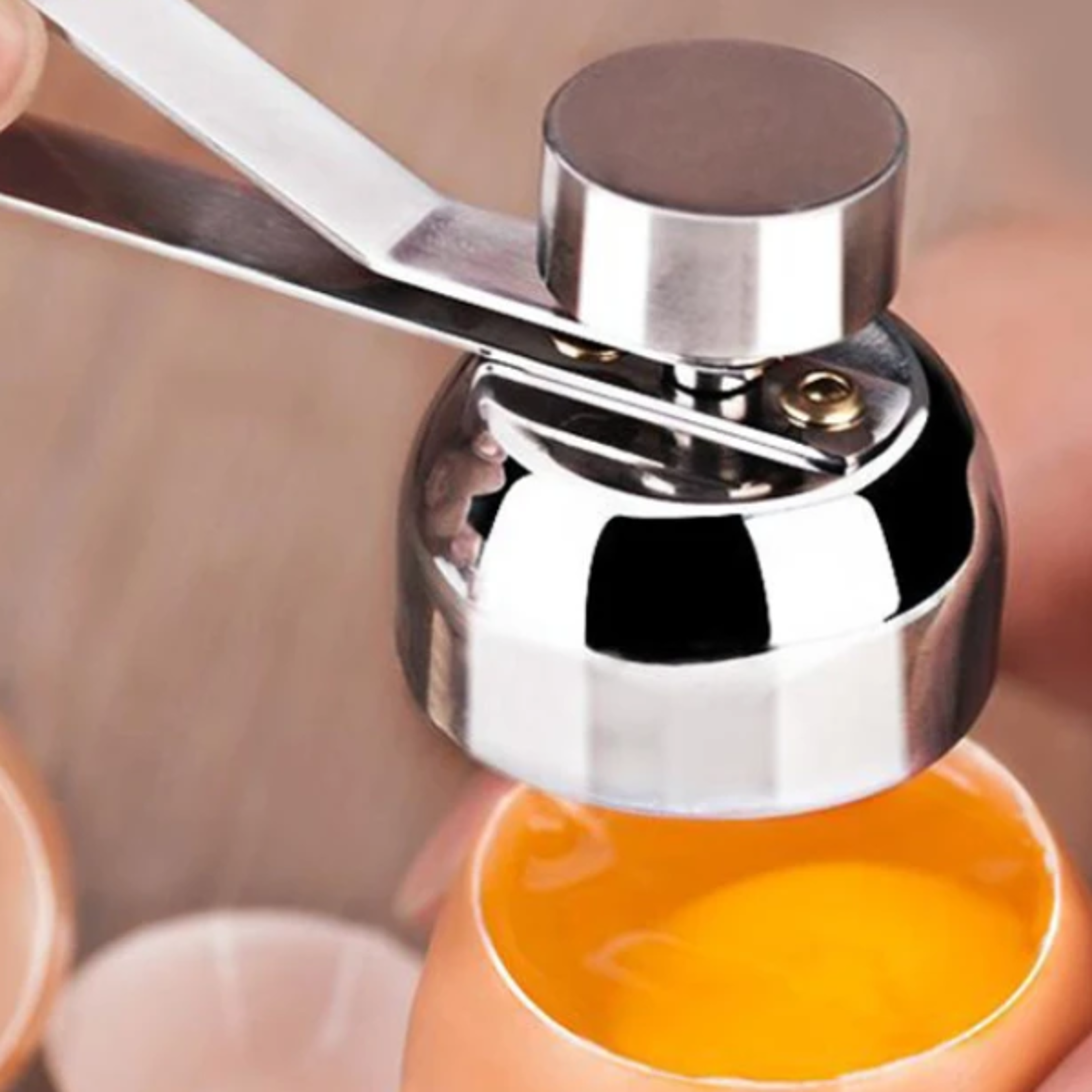 Stainless Steel Egg Shell Opener and Topper Cutter Boiled and Raw Egg Scissors for Effortless Kitche