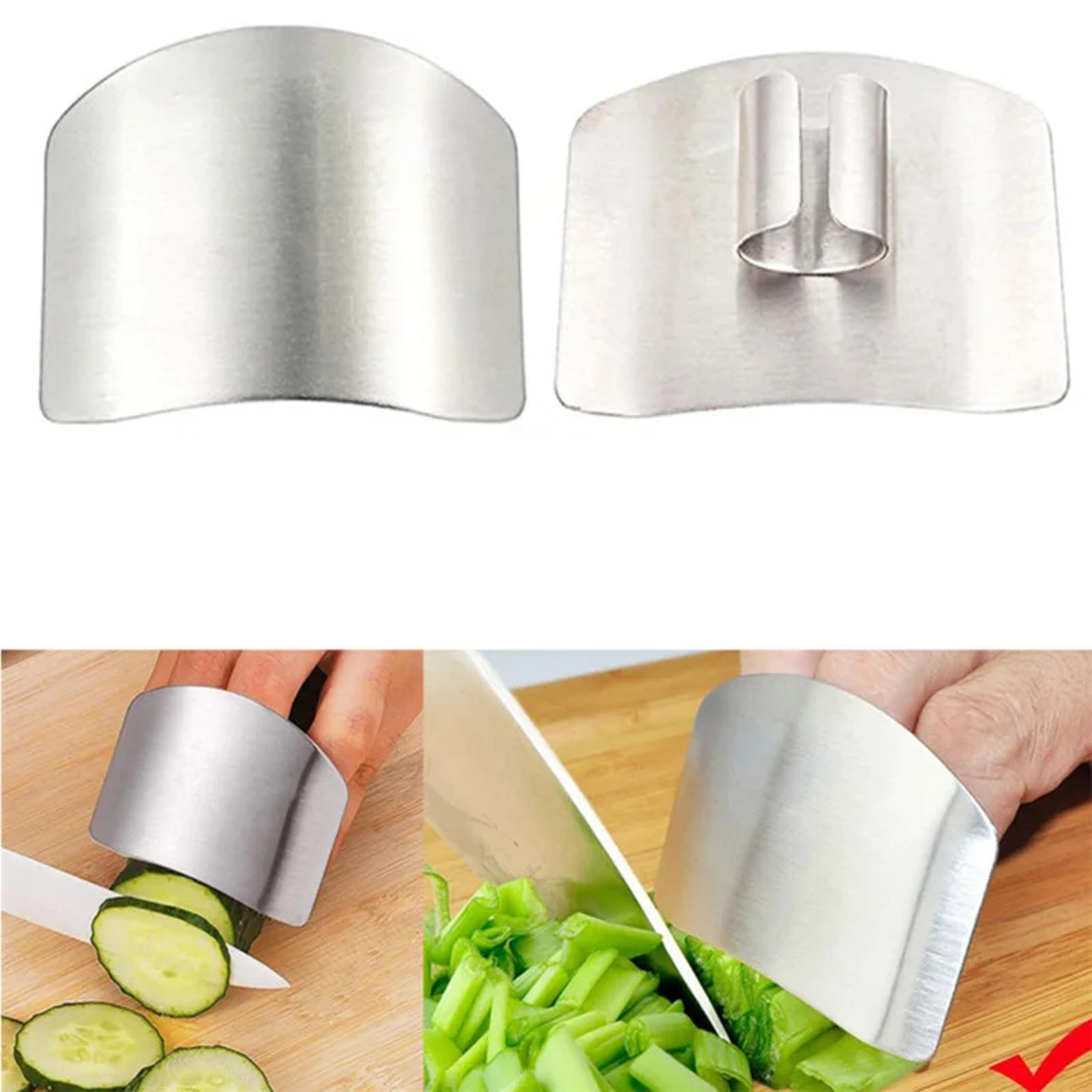 Stainless Steel Finger Protector Guard For Safe Kitchen Slicing And Chopping 1