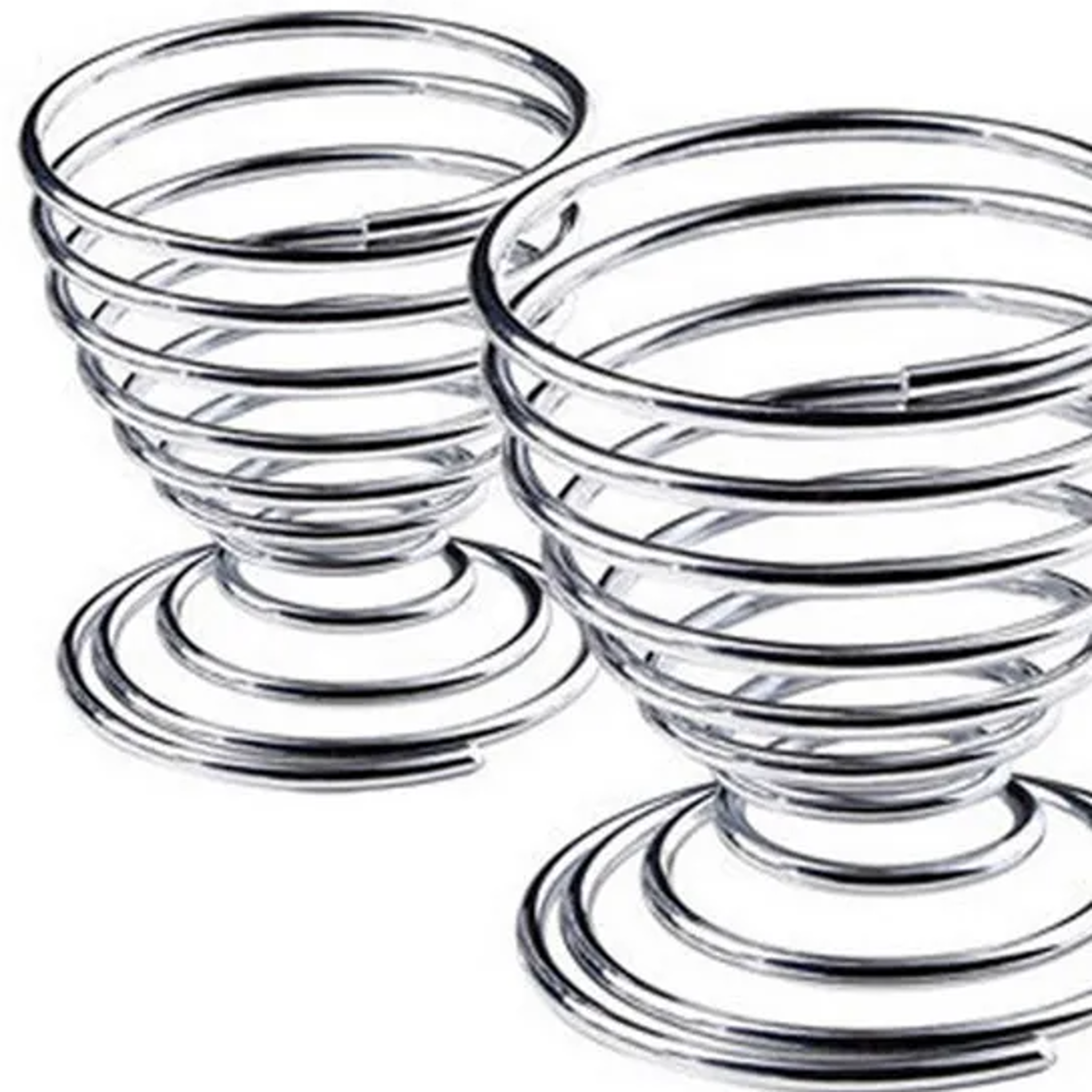 Stainless Steel Egg Holder Tray for Cooking Boiled Eggs Holder Spring Wire Egg Cup Kitchen Tool