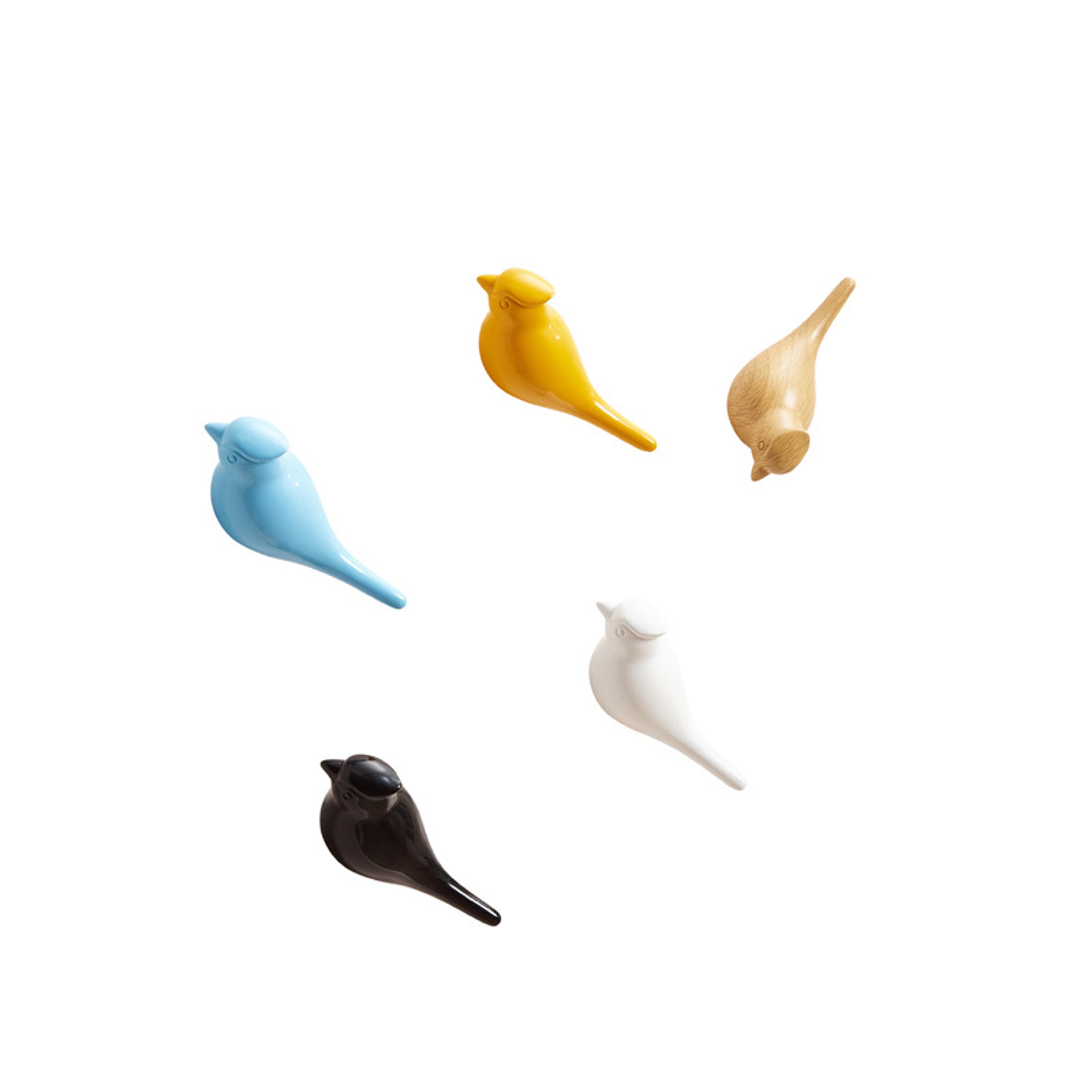 Creative Bird Wall Hook Resin Wood Grain Design Animal Shaped Coat Hook 4