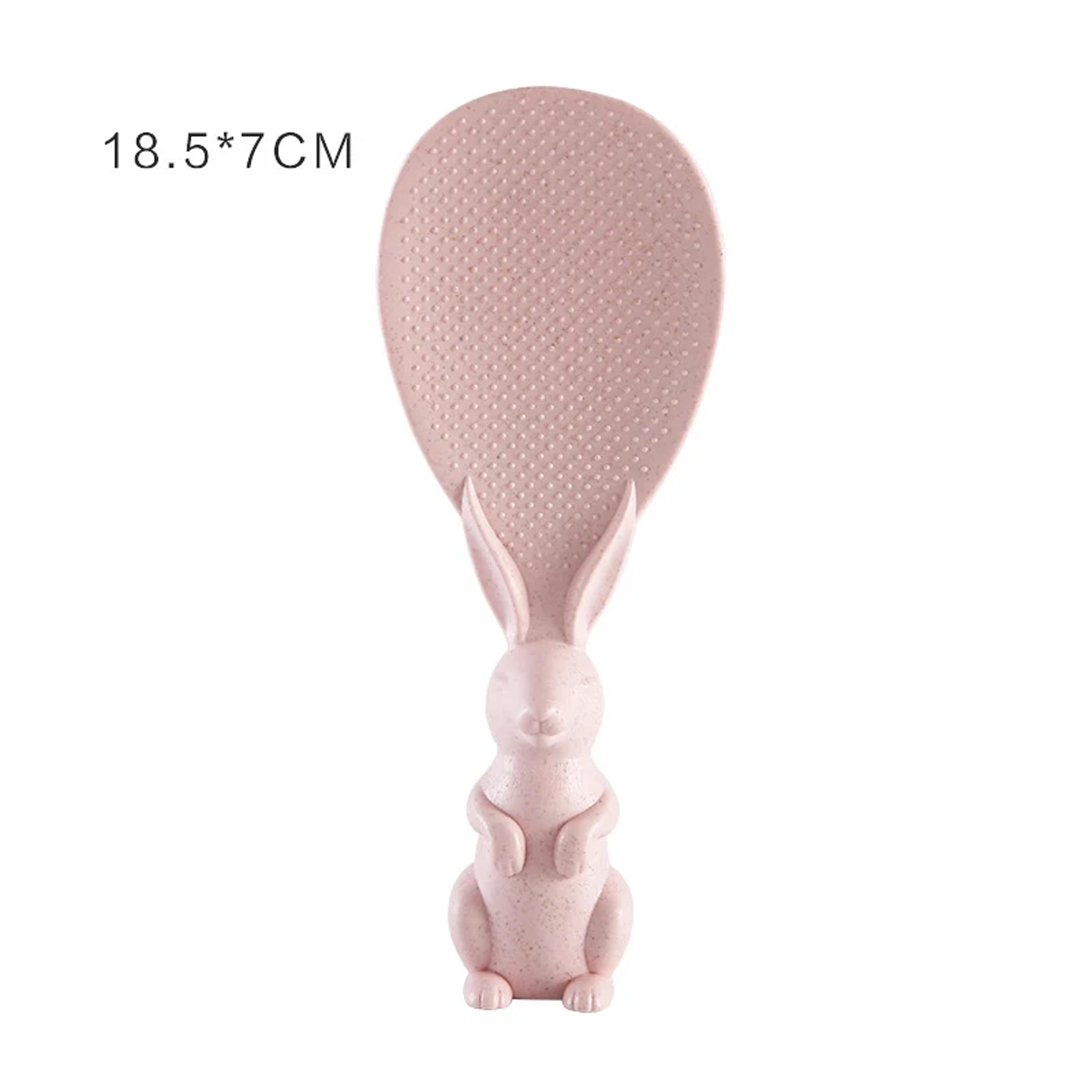 Creative NonStick Rabbit Spoon Wheat Straw Rice Shovel For Cooking  Serving 5