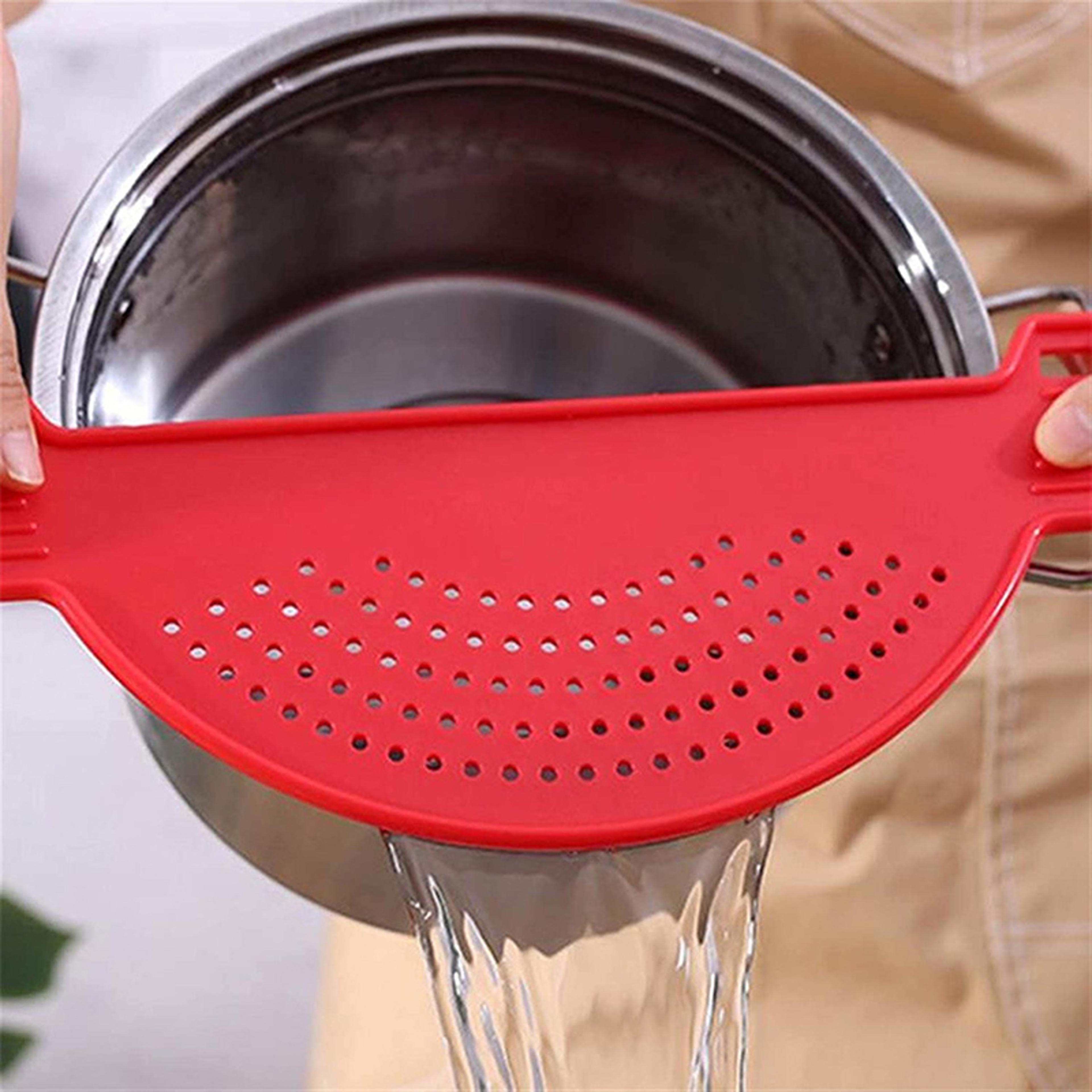 Leakproof Kitchen Drain Basket With Rice Washing Strainer And Multifunction Funnel 0