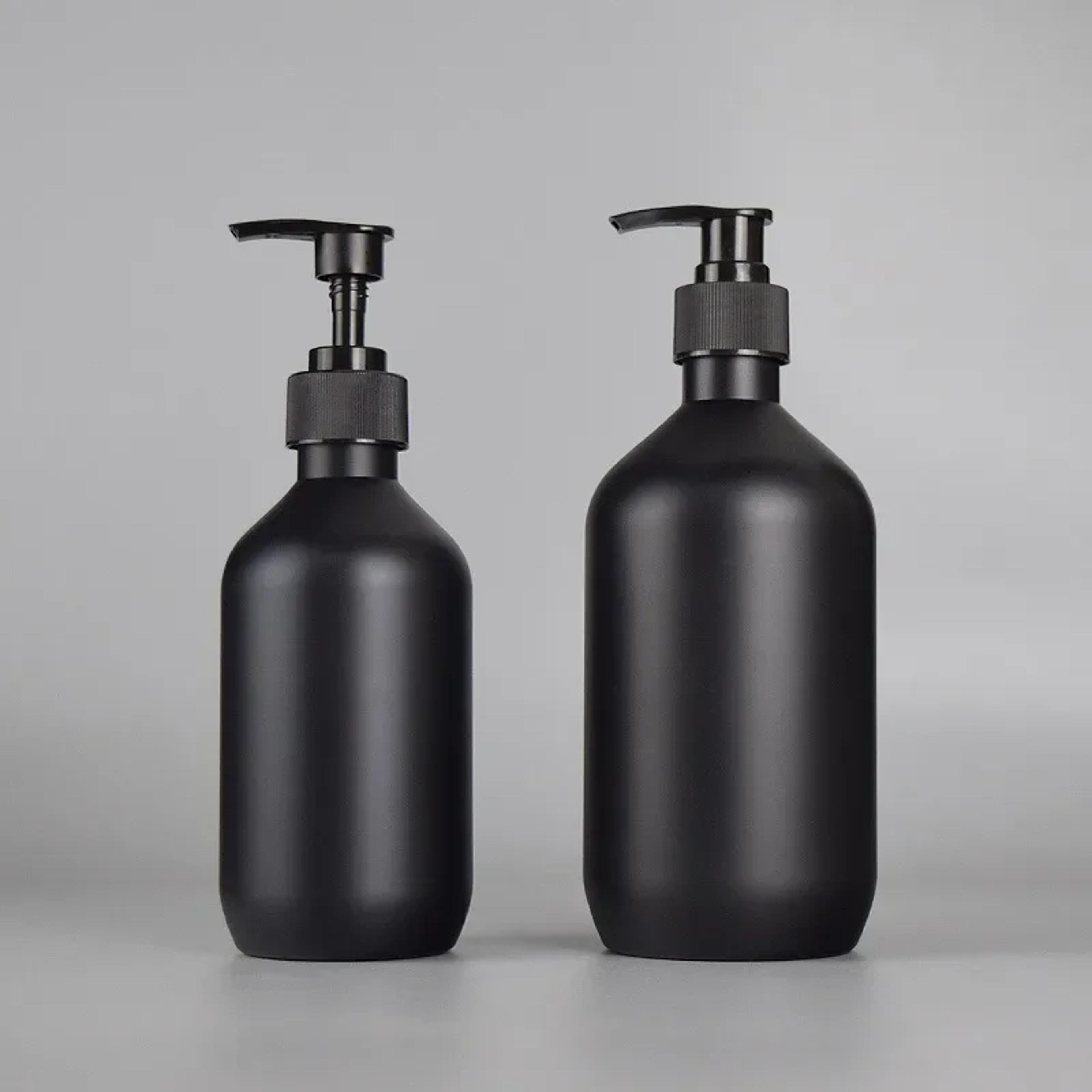 Matte Black Liquid Soap Dispenser Refillable Shampoo Conditioner And Lotion Container For Bathroom  0