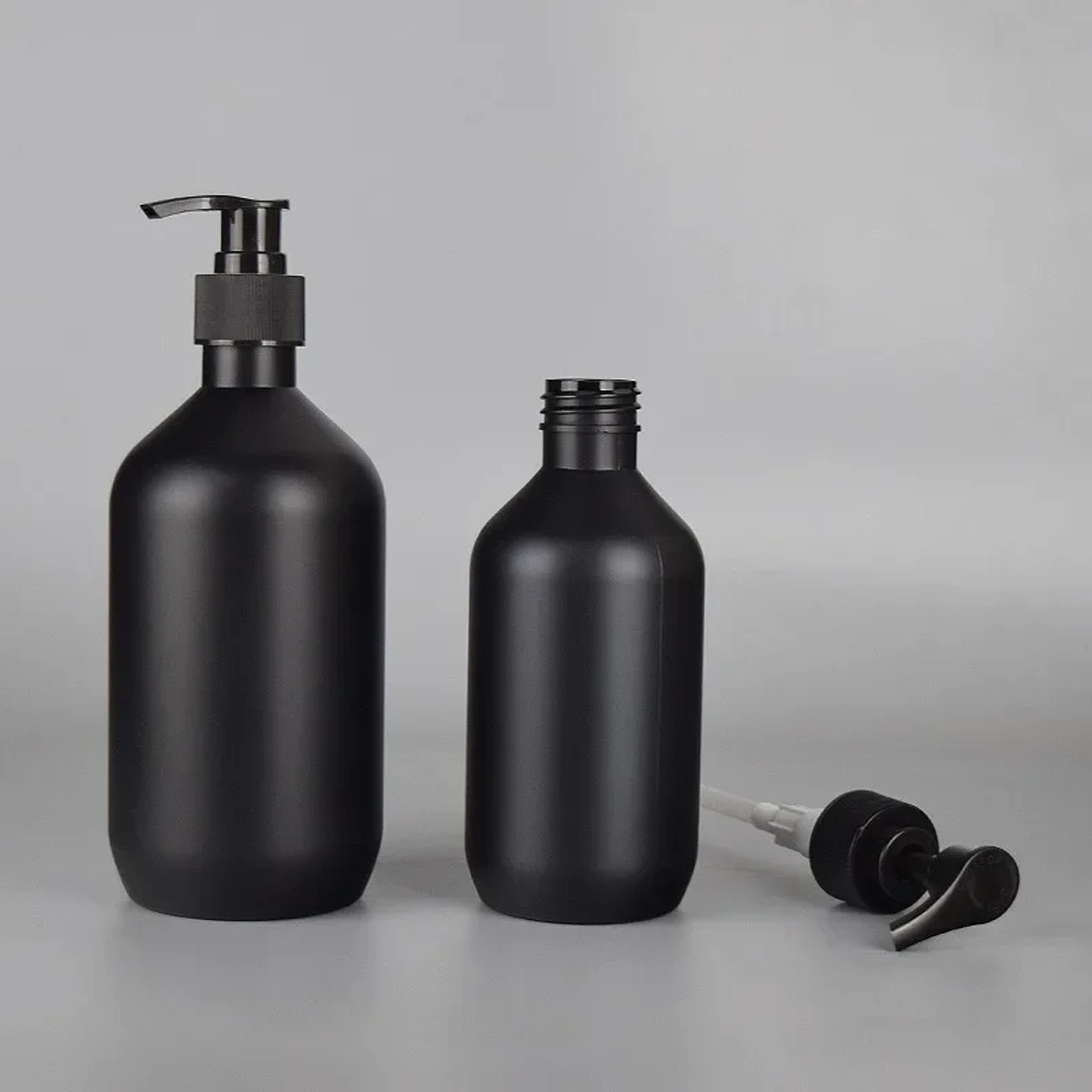 Matte Black Liquid Soap Dispenser Refillable Shampoo Conditioner And Lotion Container For Bathroom  1
