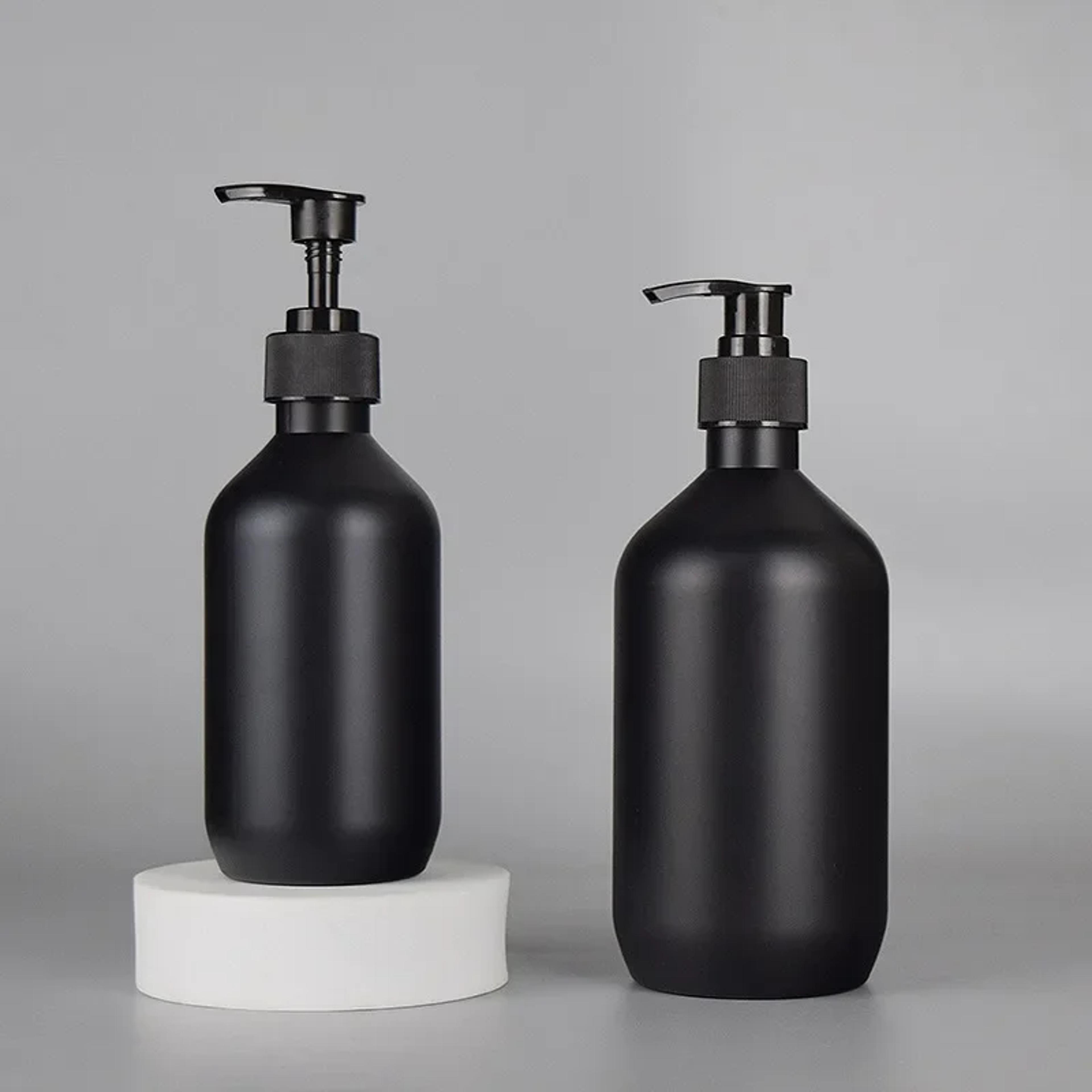 Matte Black Liquid Soap Dispenser Refillable Shampoo Conditioner And Lotion Container For Bathroom  2