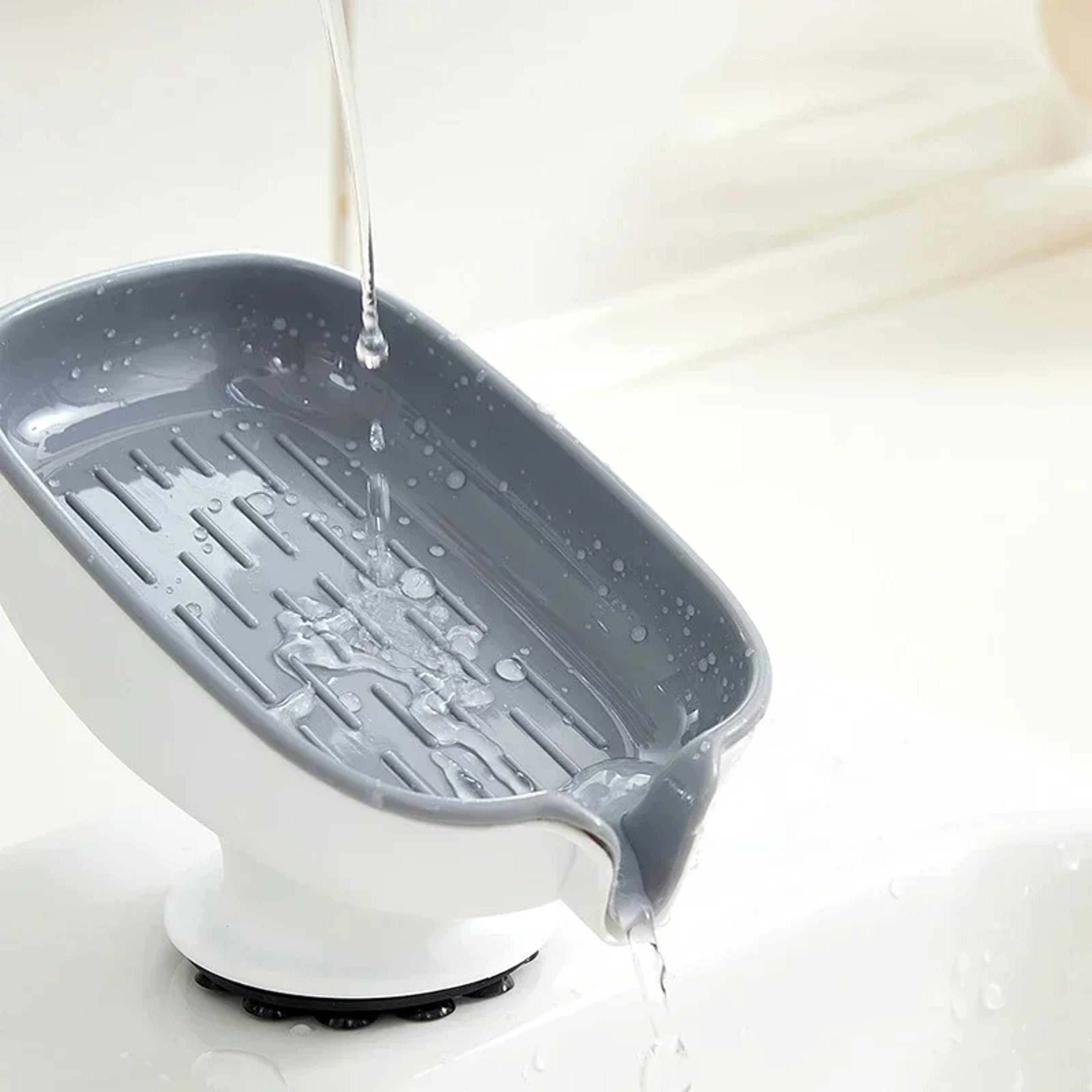 Suction Cup Soap Dish With Drainage Luxury Soap Holder For Bathroom 4