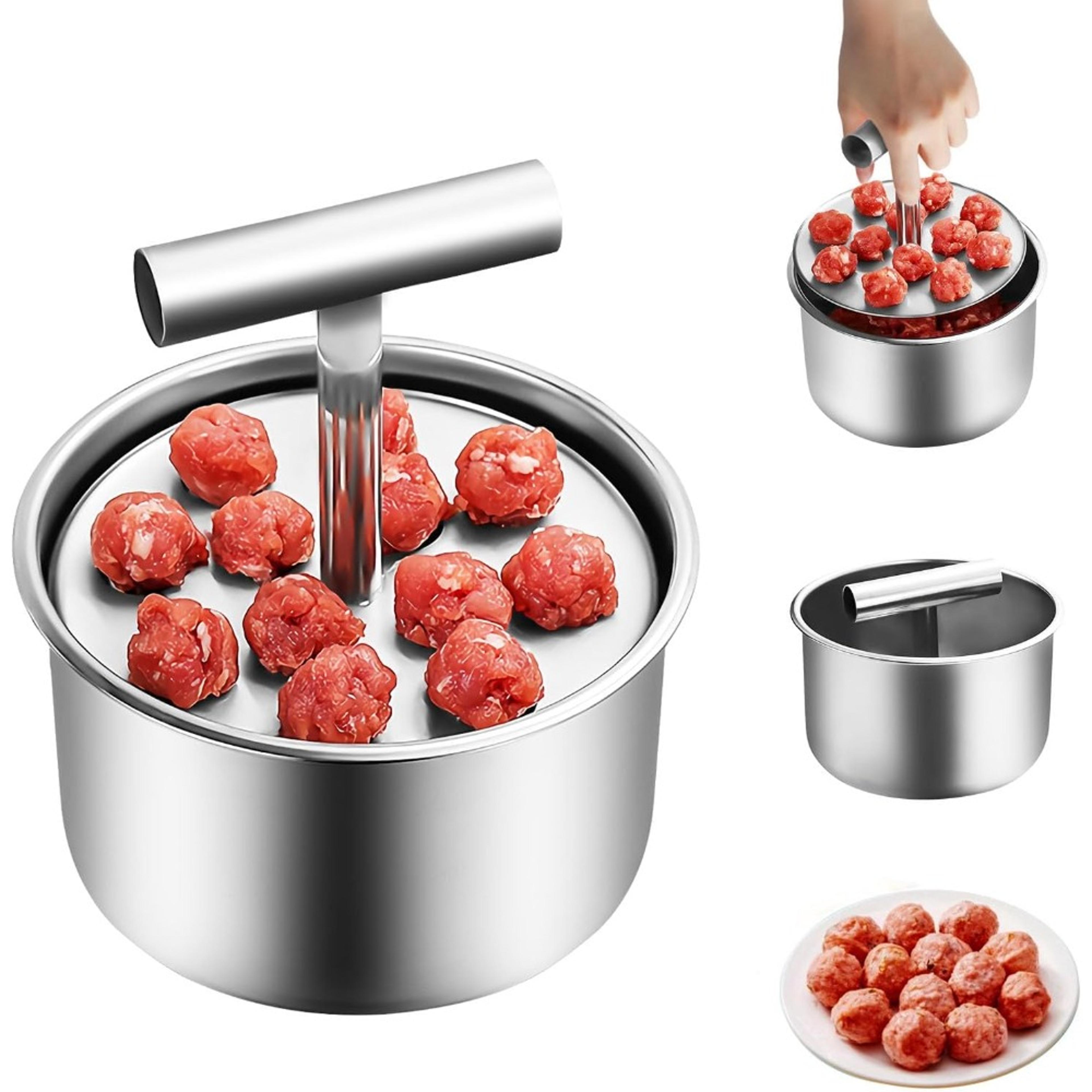 Stainless Steel Meatball Maker Press Mold Ergonomic Handle 0