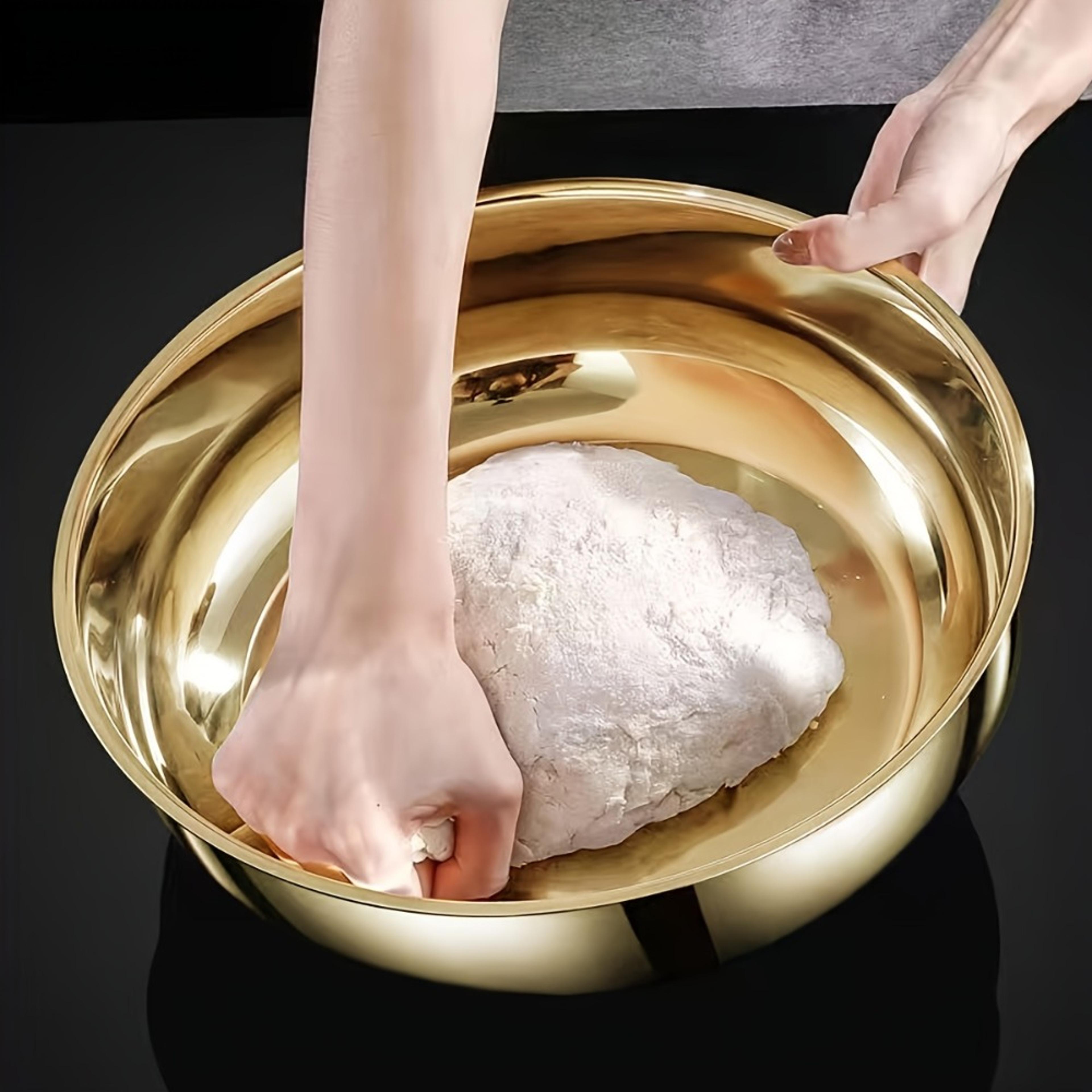 CommercialGrade Stainless Steel Mixing Bowls Rustproof Non Slip Base Dishwasher Safe For Food Prep  0