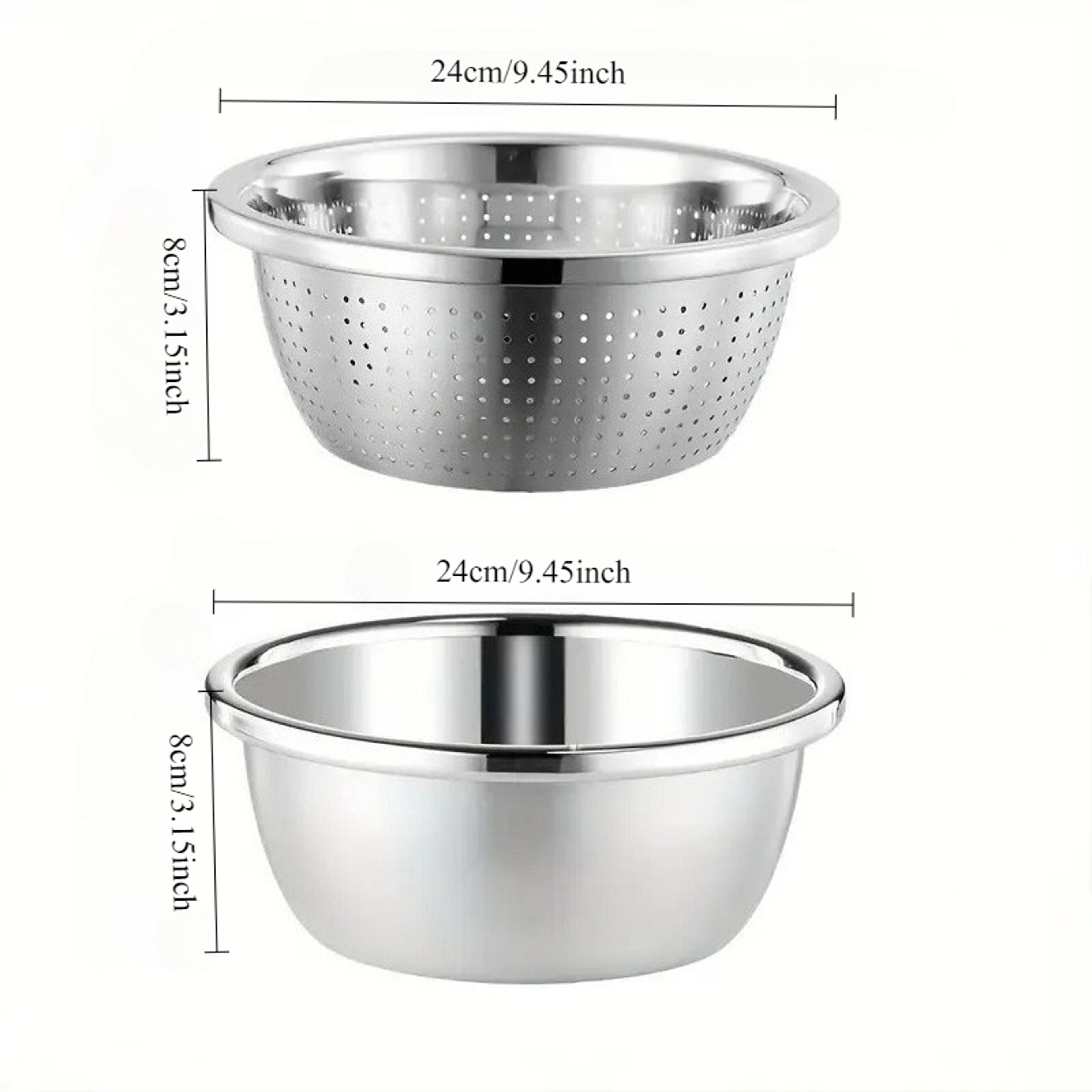 Stainless Steel Colander Set Heavy Duty Strainer For Vegetables Fruit Pasta And More 5