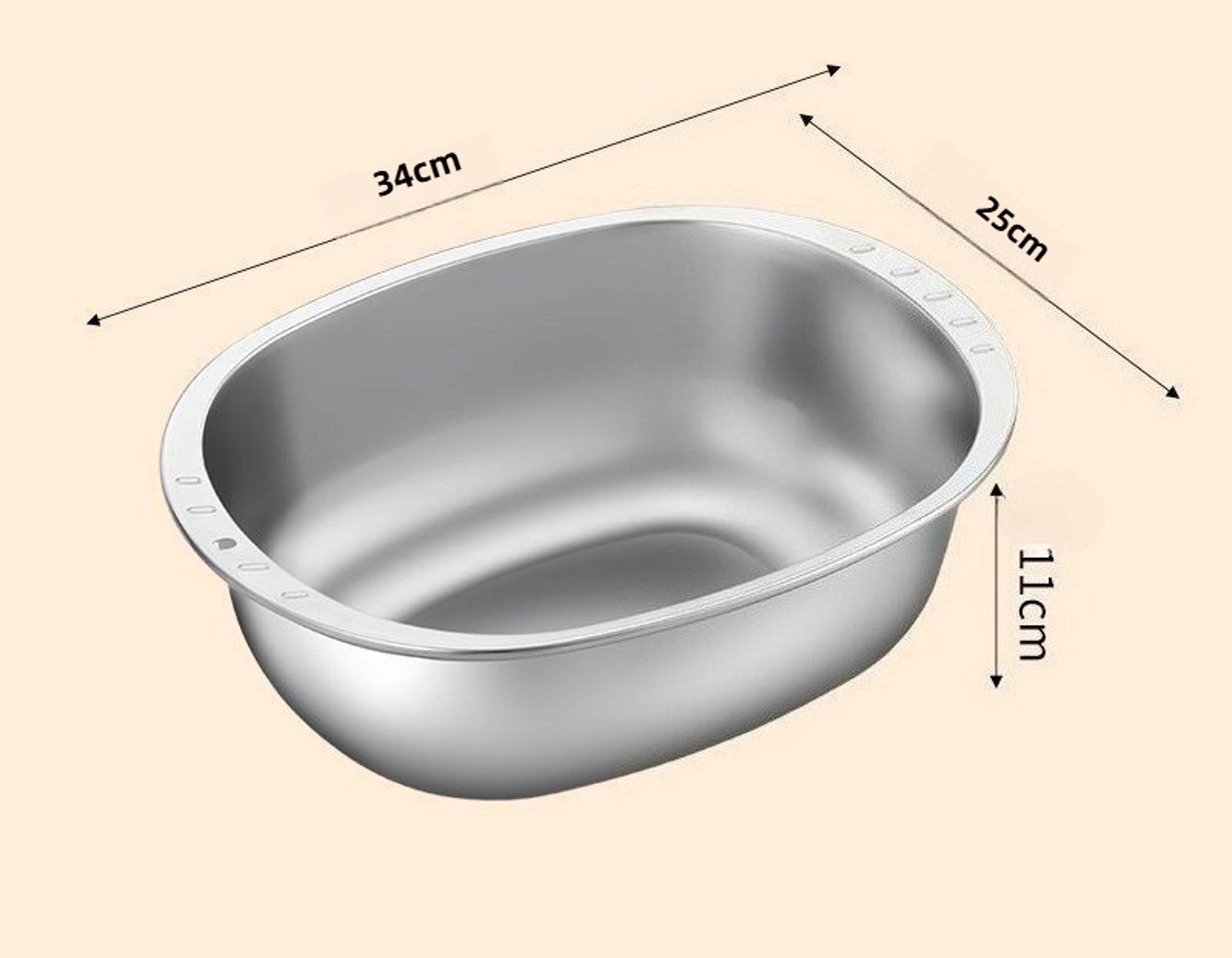 Heavy Duty Stainless Steel Mixing Bowl For Dough Kneading  Vegetables FoodGrade Dishwasher Safe 5
