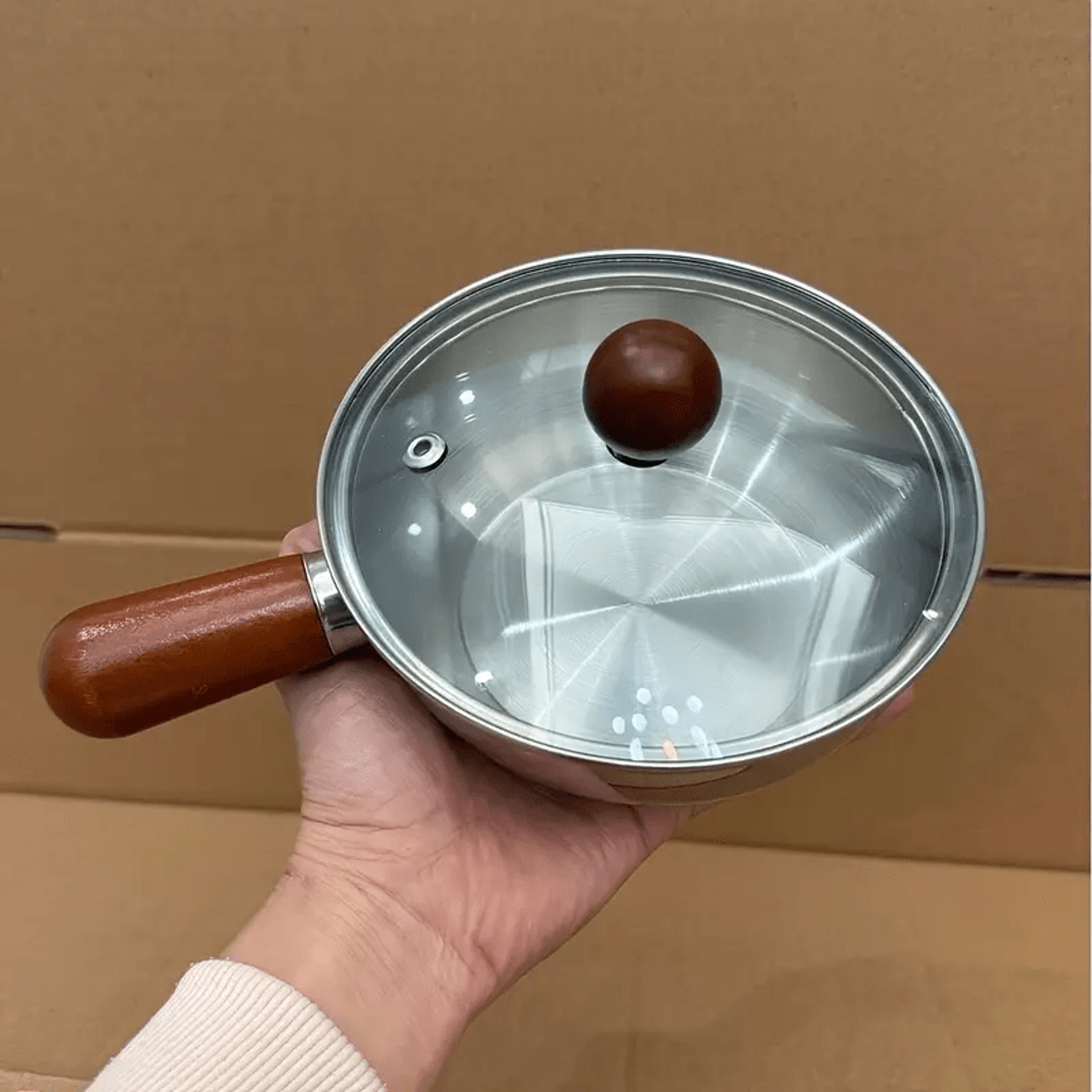 Pasta Cooker With Wooden Handle Induction Compatible NonSlip Base Pot For Even Heat Distribution 5