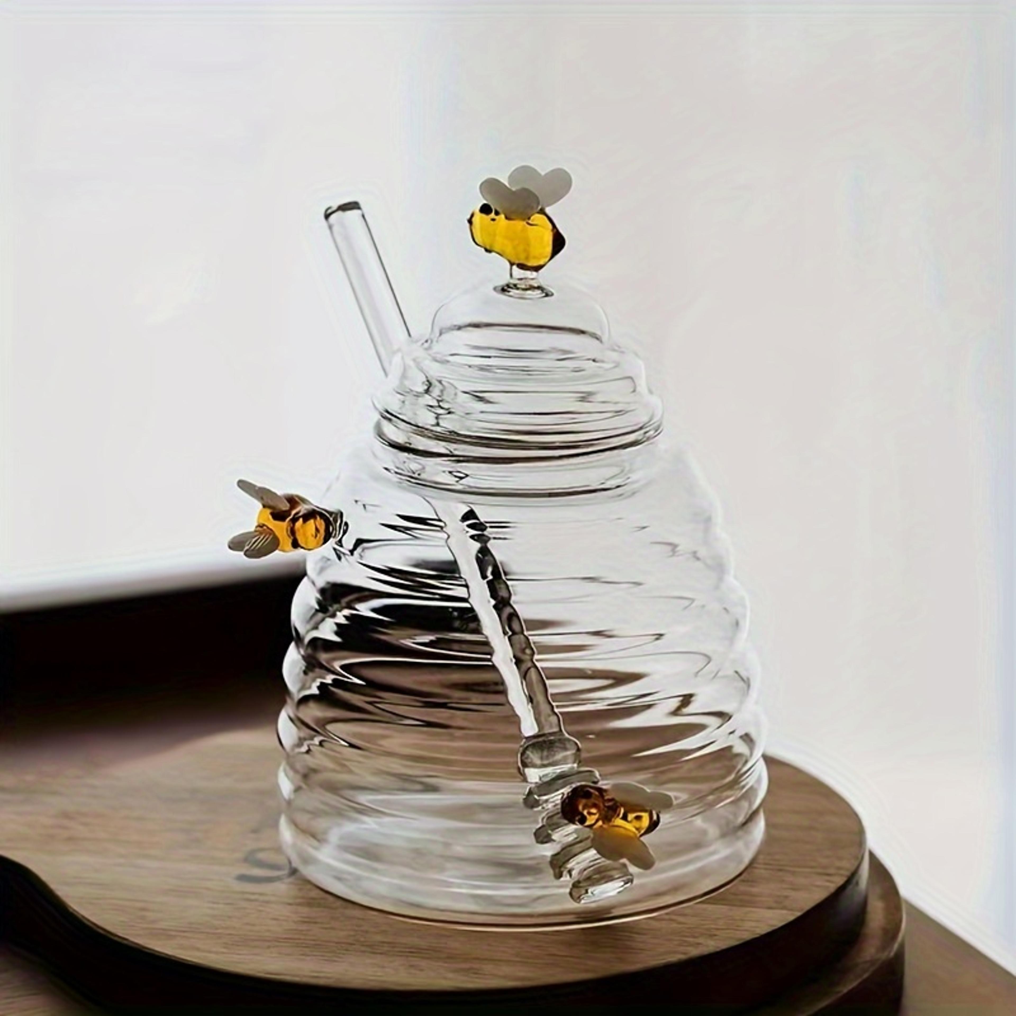 AnimalThemed Borosilicate Glass Honey Jar With Lid Perfect For Kitchen  Dining 0