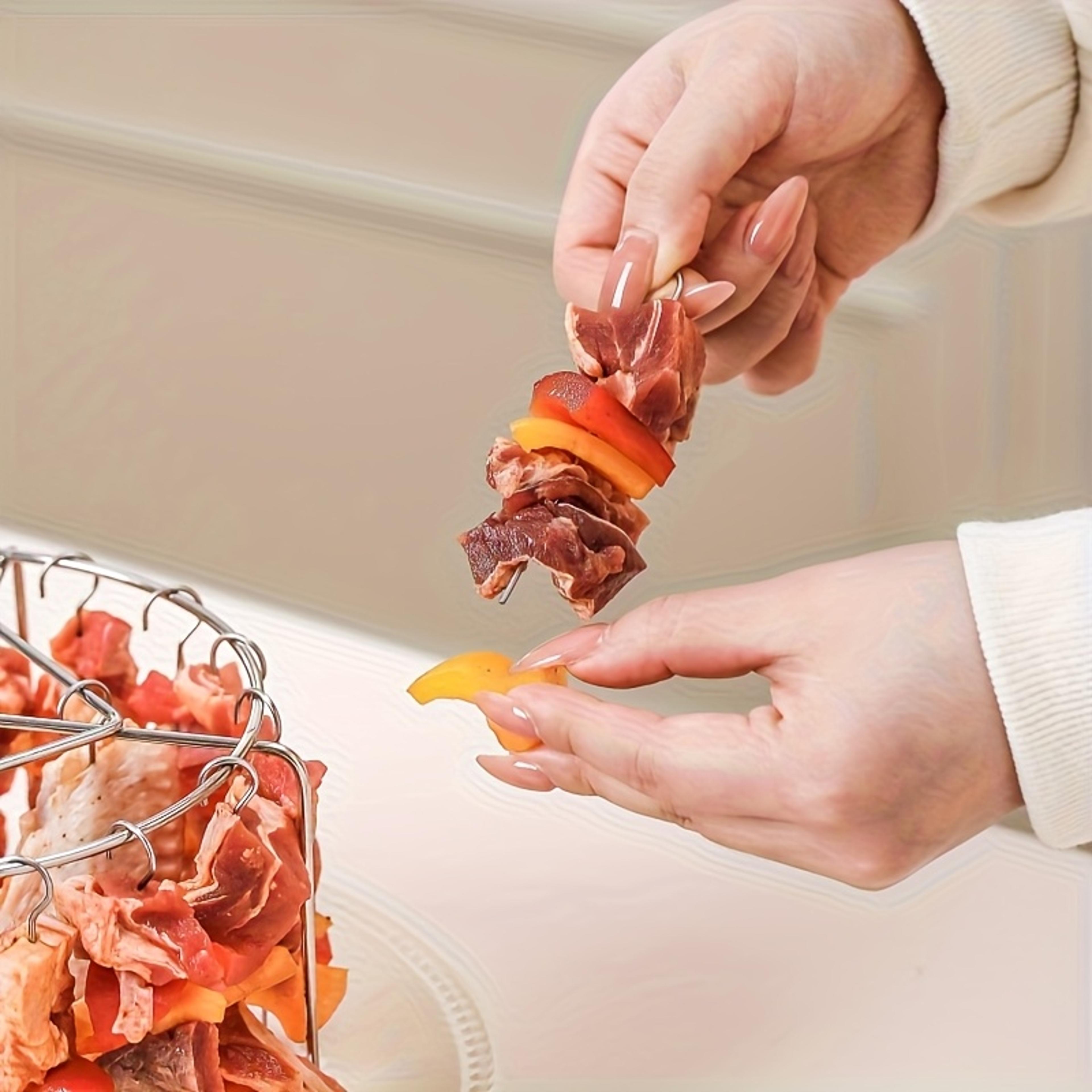 Air Fryer Skewers Rack Stainless Steel Kabob Skewers For Healthy OilFree Cooking Of Chicken  Vegeta 1