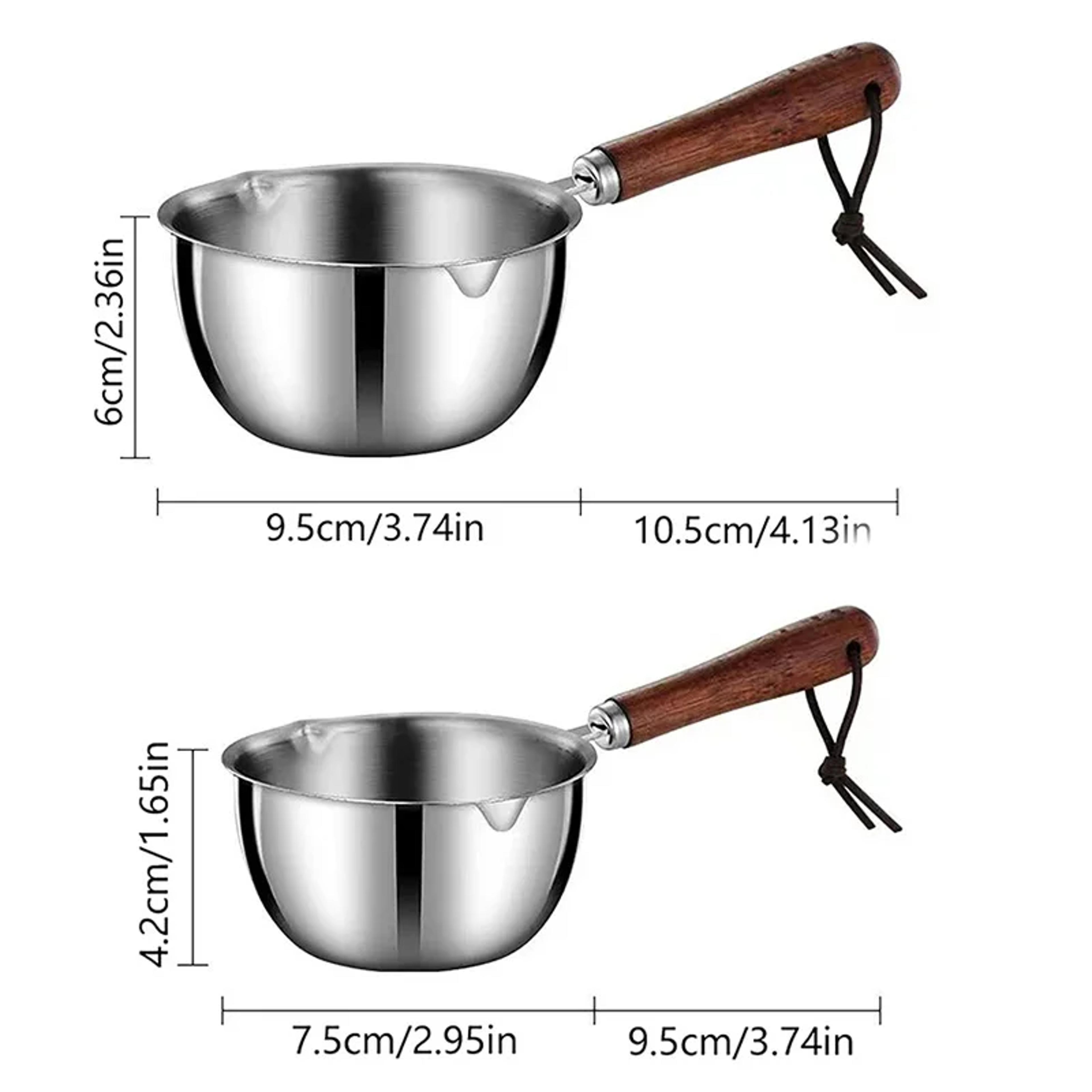 Stainless Steel Butter Melting Pot Mini Saucepan For Chocolate Cheese And Oil Heating 5