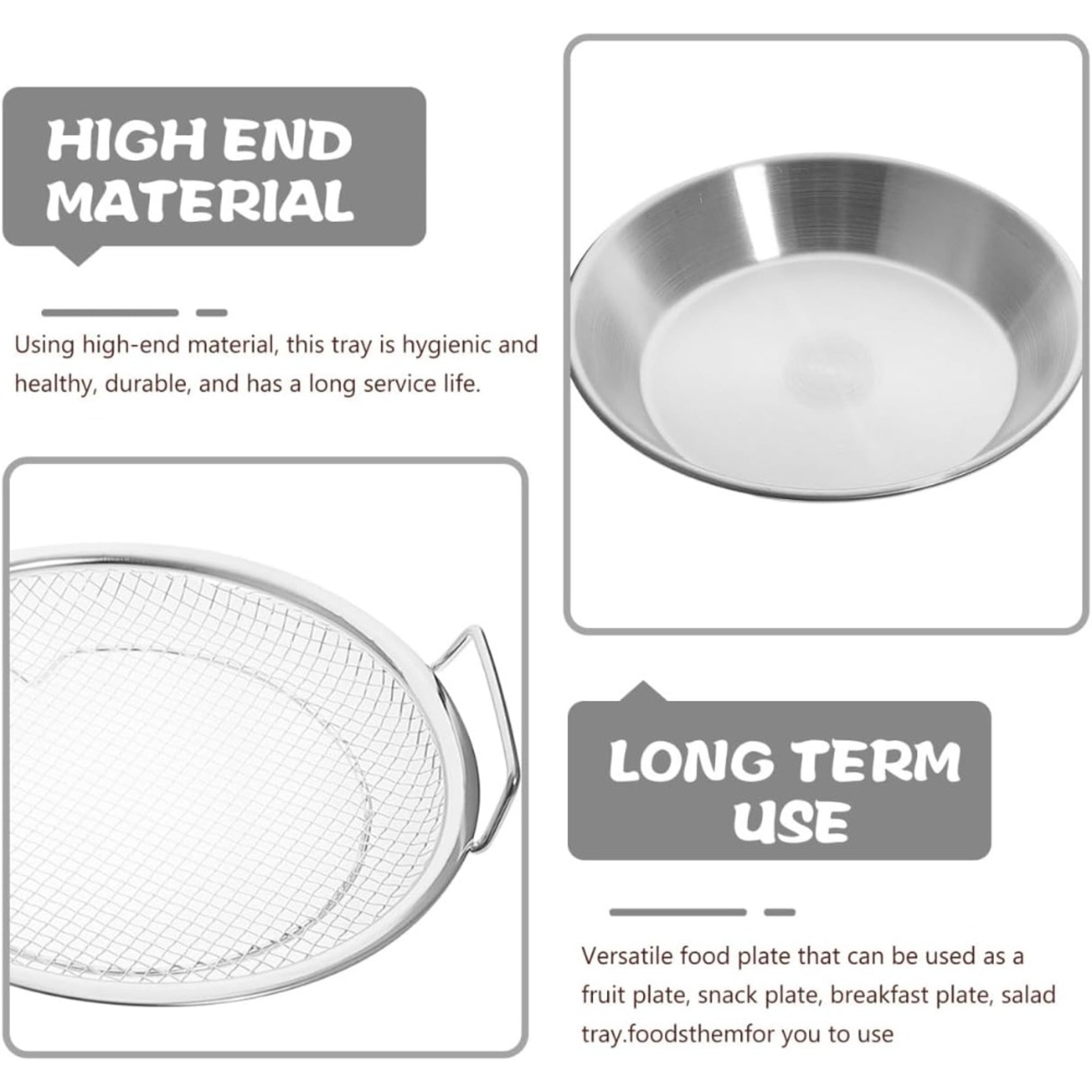 Stainless Steel Oil Filter Tray With Handle Strainer Basket For Frying And Grilling 4