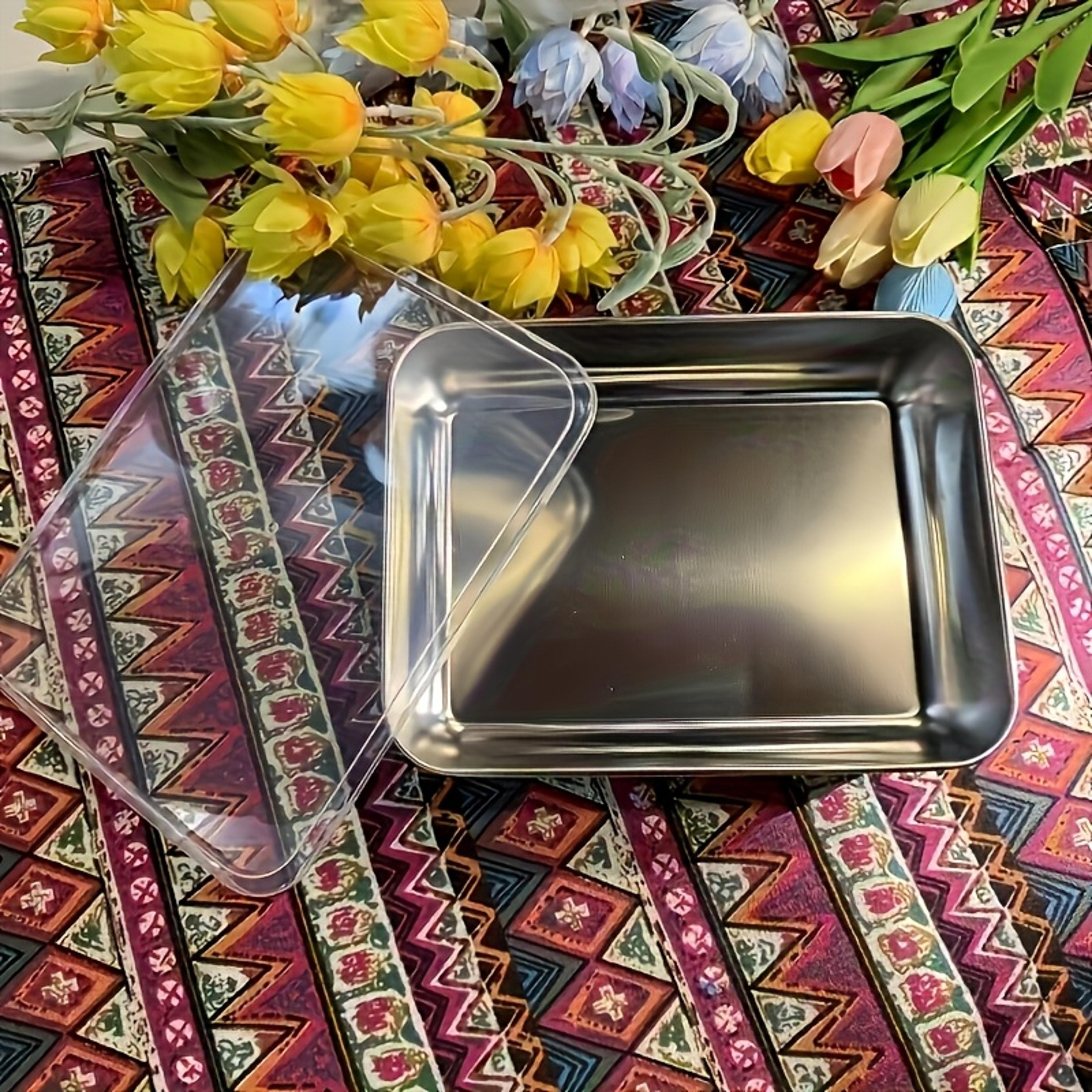 Stainless Steel Baking Storage Box Stackable Container For Cookies Bread Cakes  Meal Prep 2