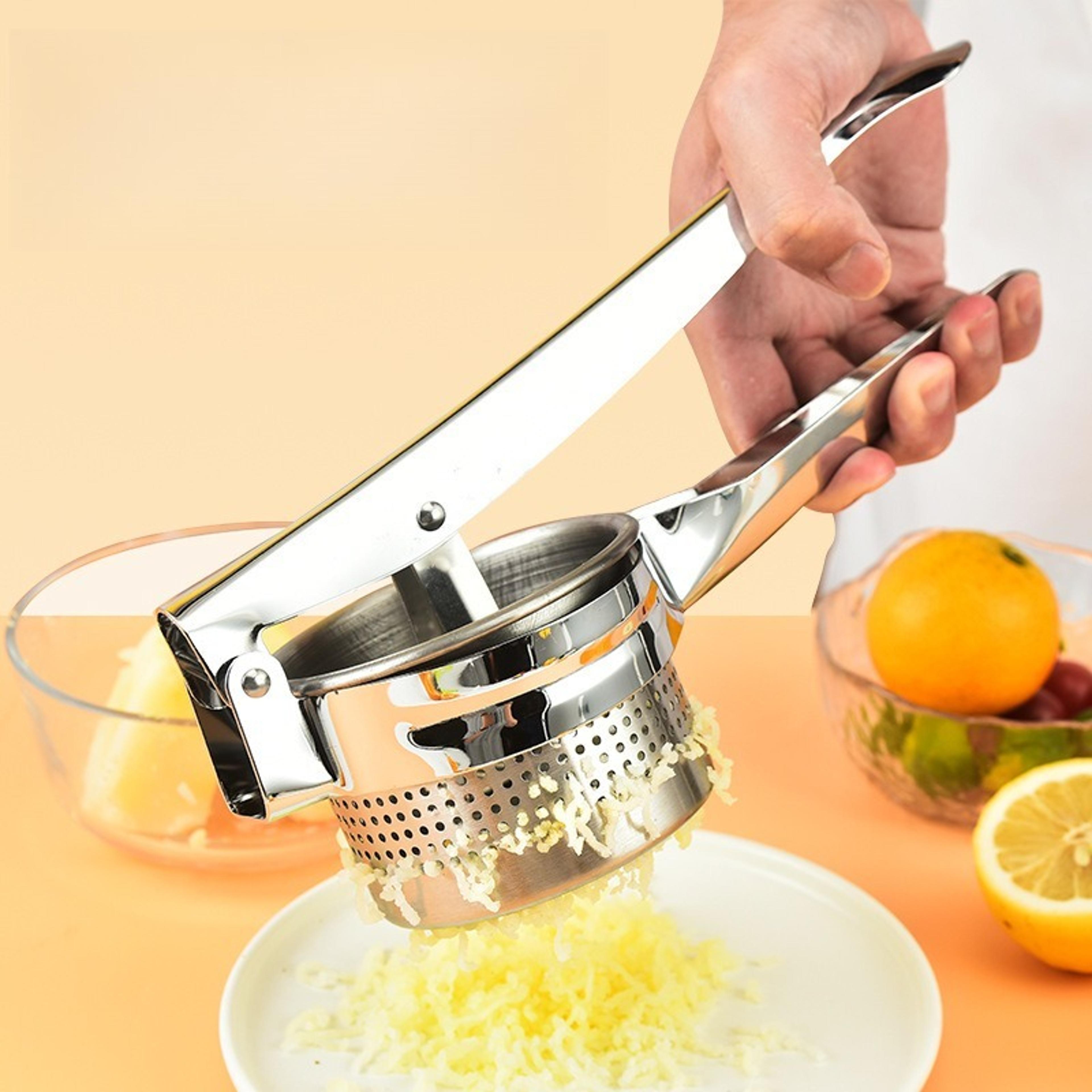 ergonomic stainless steel potato masher comfort handle for easy fruit & vegetable crushing