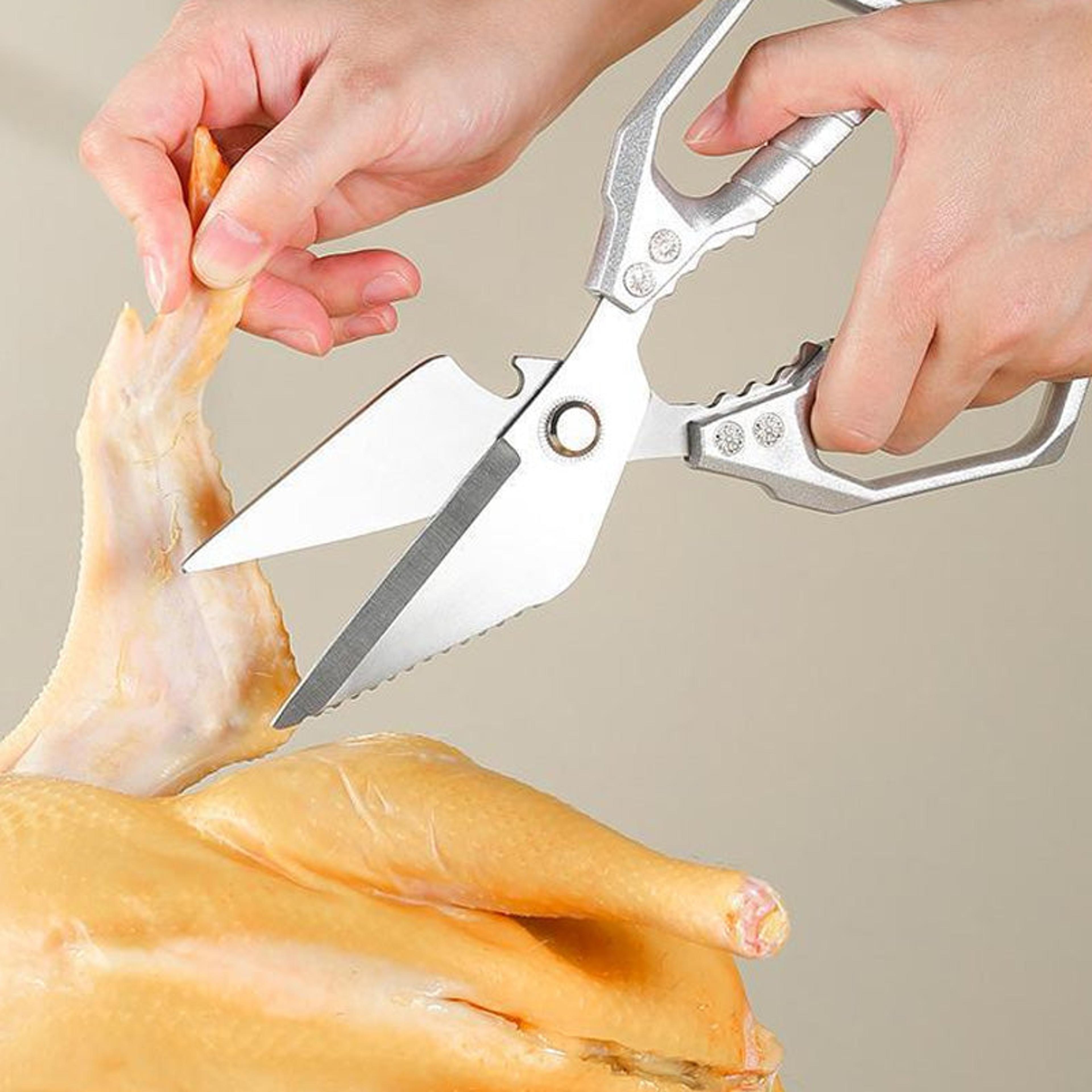heavy-duty kitchen scissors multi-function, dishwasher safe, ideal for poultry & herbs