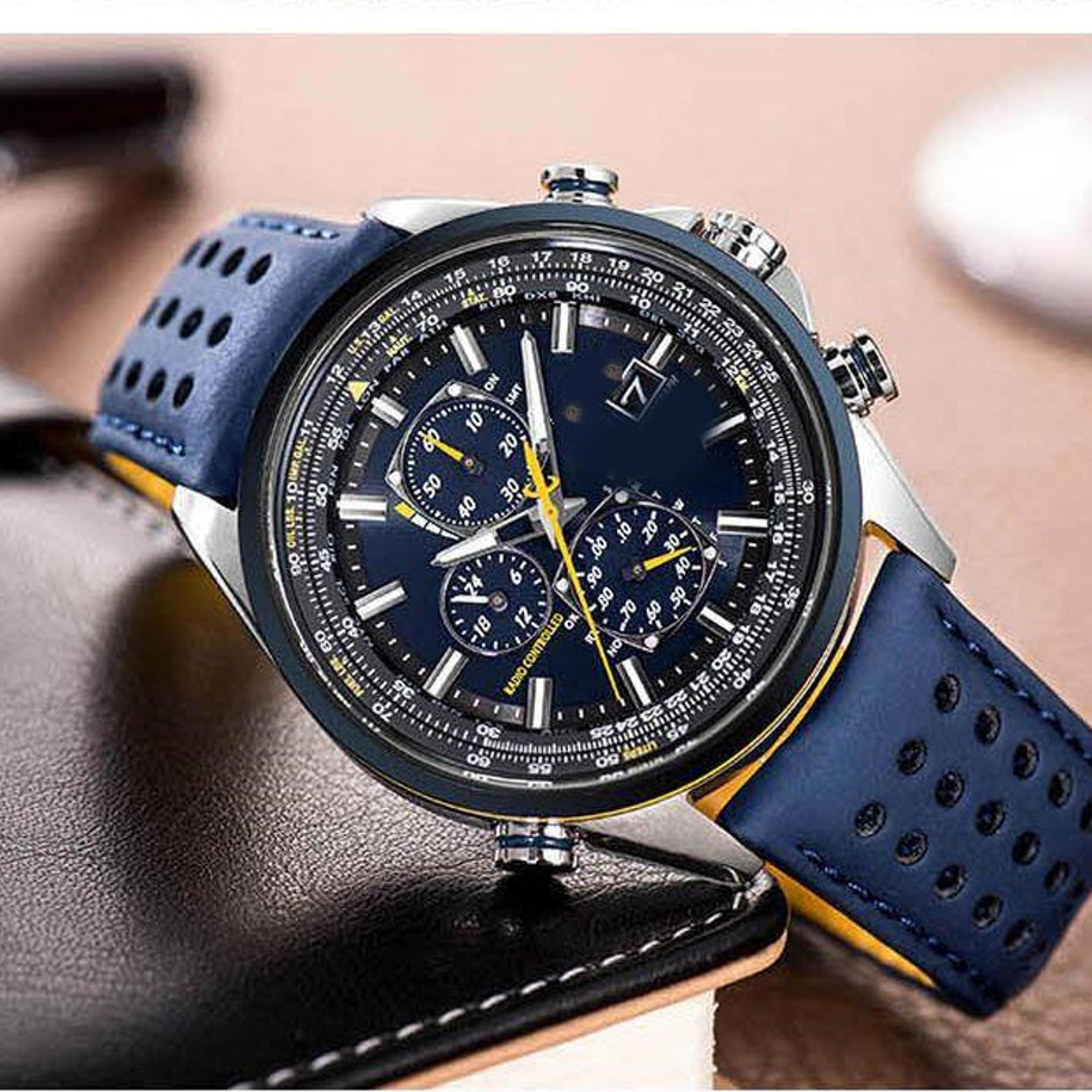 blue angels mens military aviation chronograph stainless steel watch
