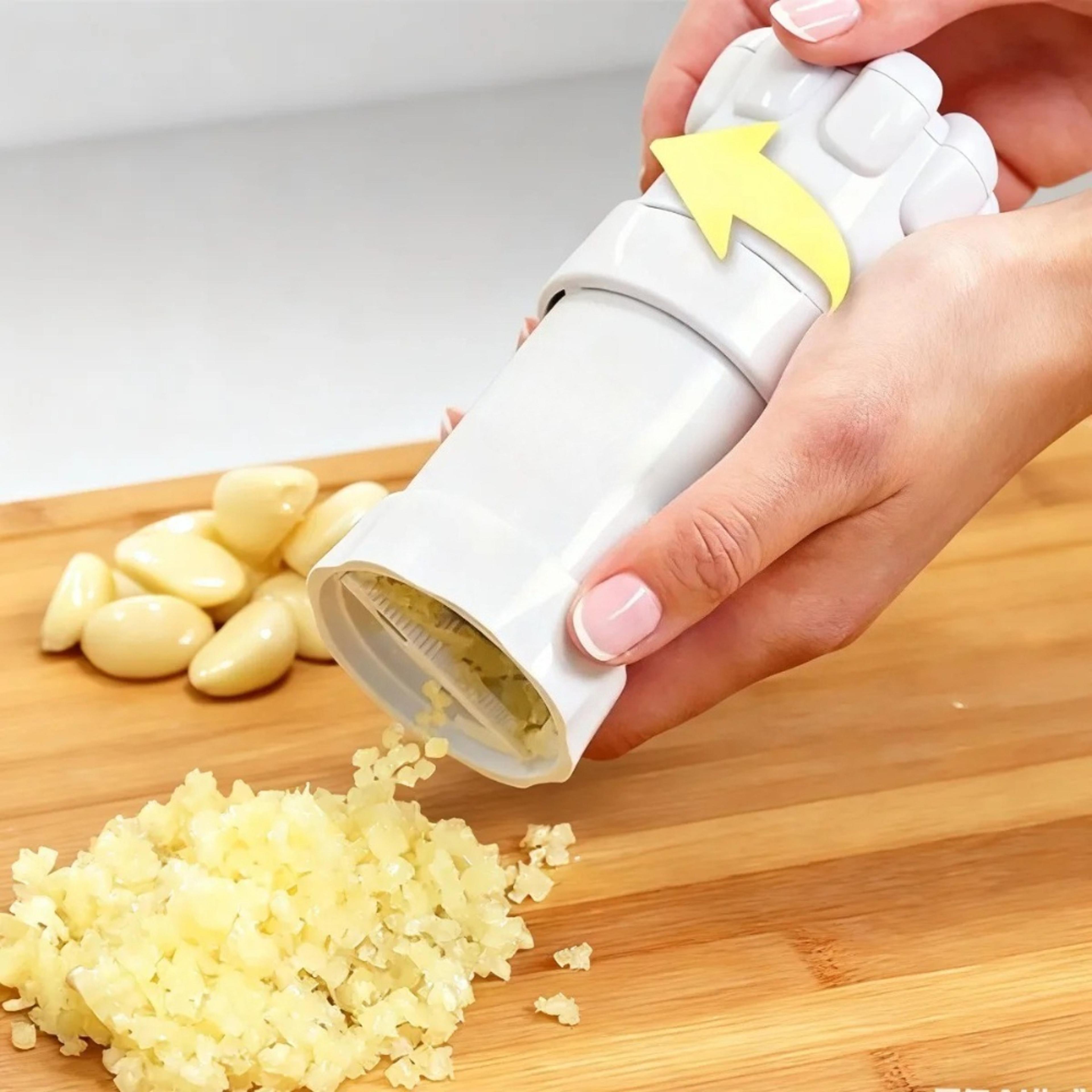 multi-functional garlic press and slicer easy wheel-type garlic chopper for effortless kitchen prep