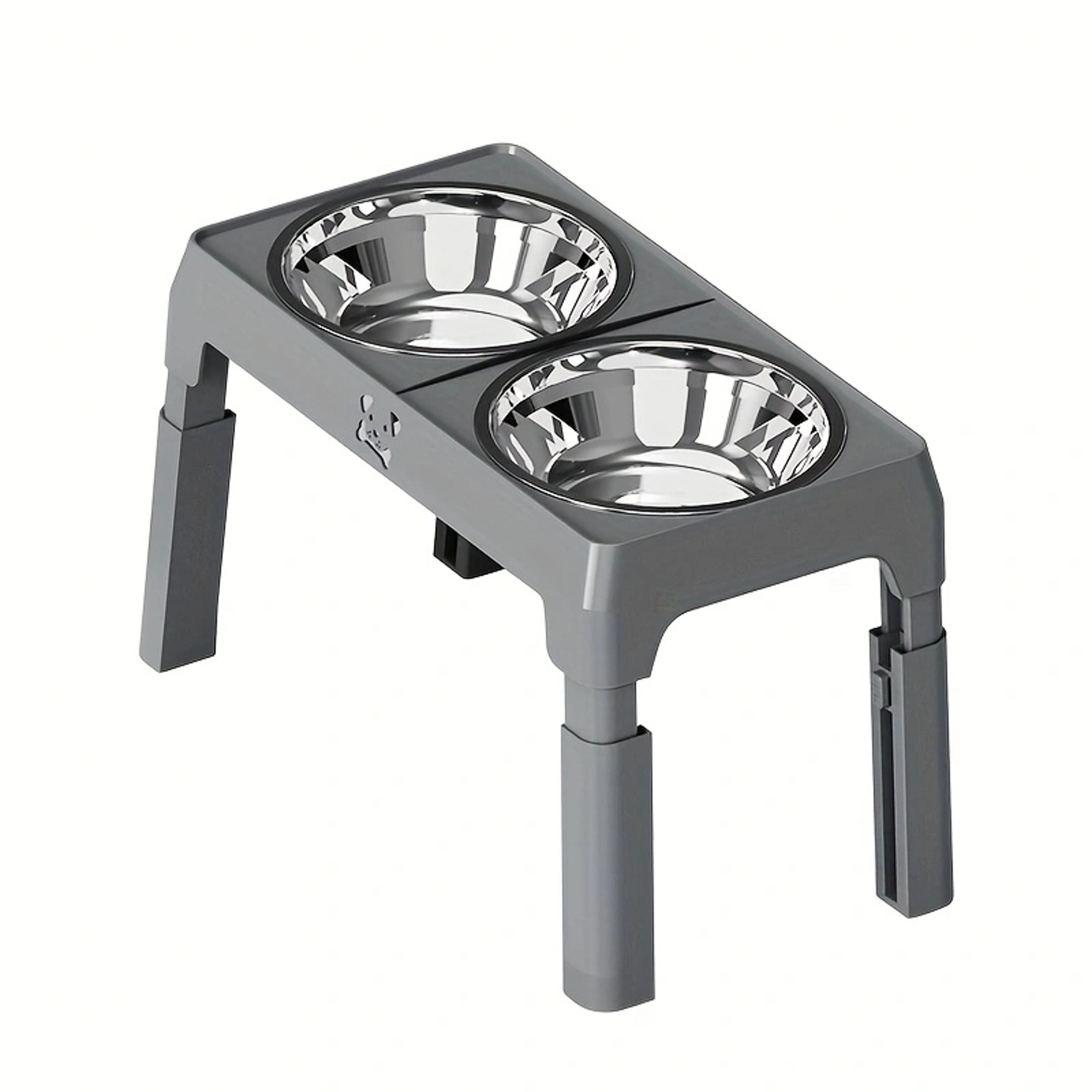 Elevated NonSlip Dog Bowls With Foldable Stand  Stainless Steel Bowls 6