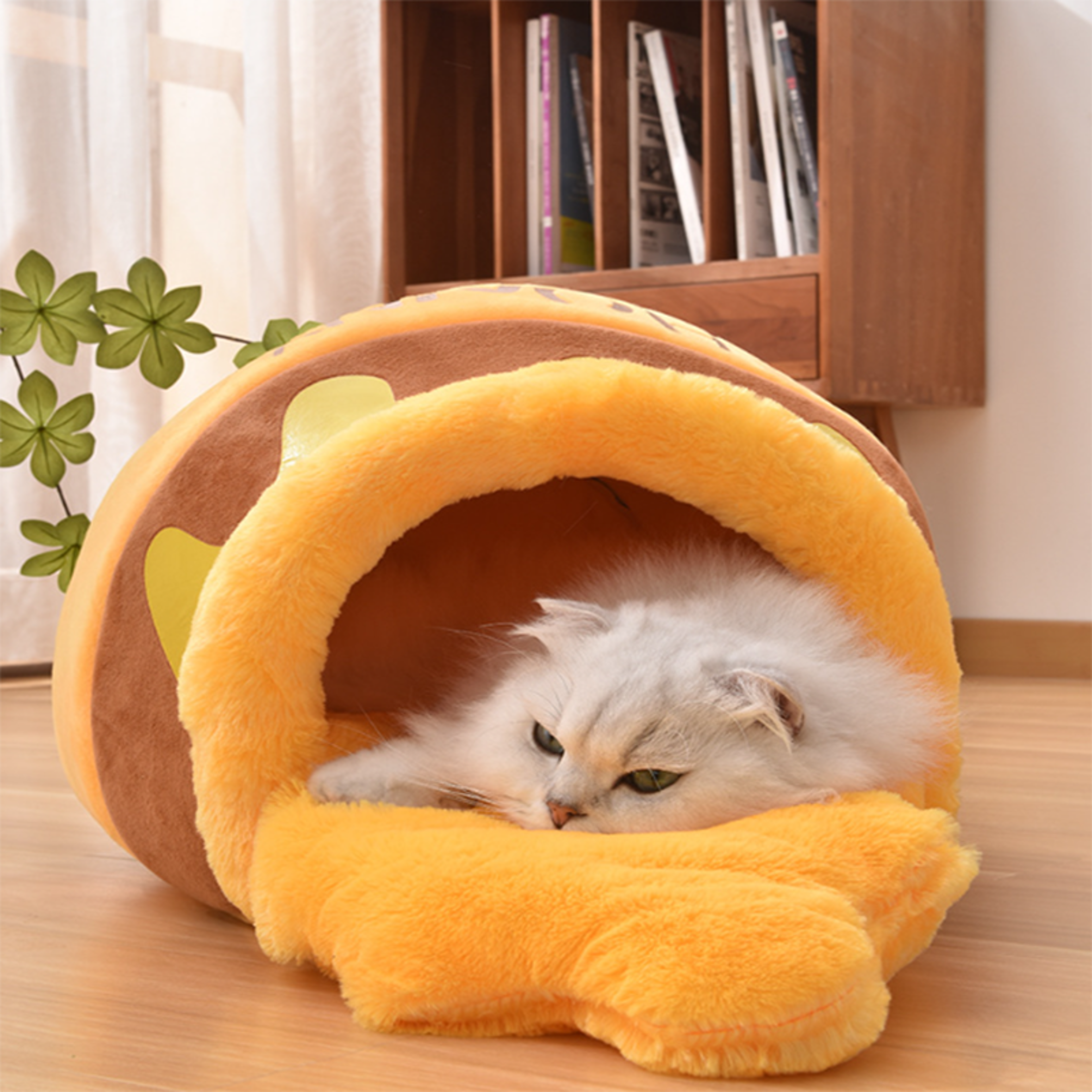 Warm Honey Jar Cat Nest For Autumn And Winter Soft Comfortable And Breathable Puppy Bed 1