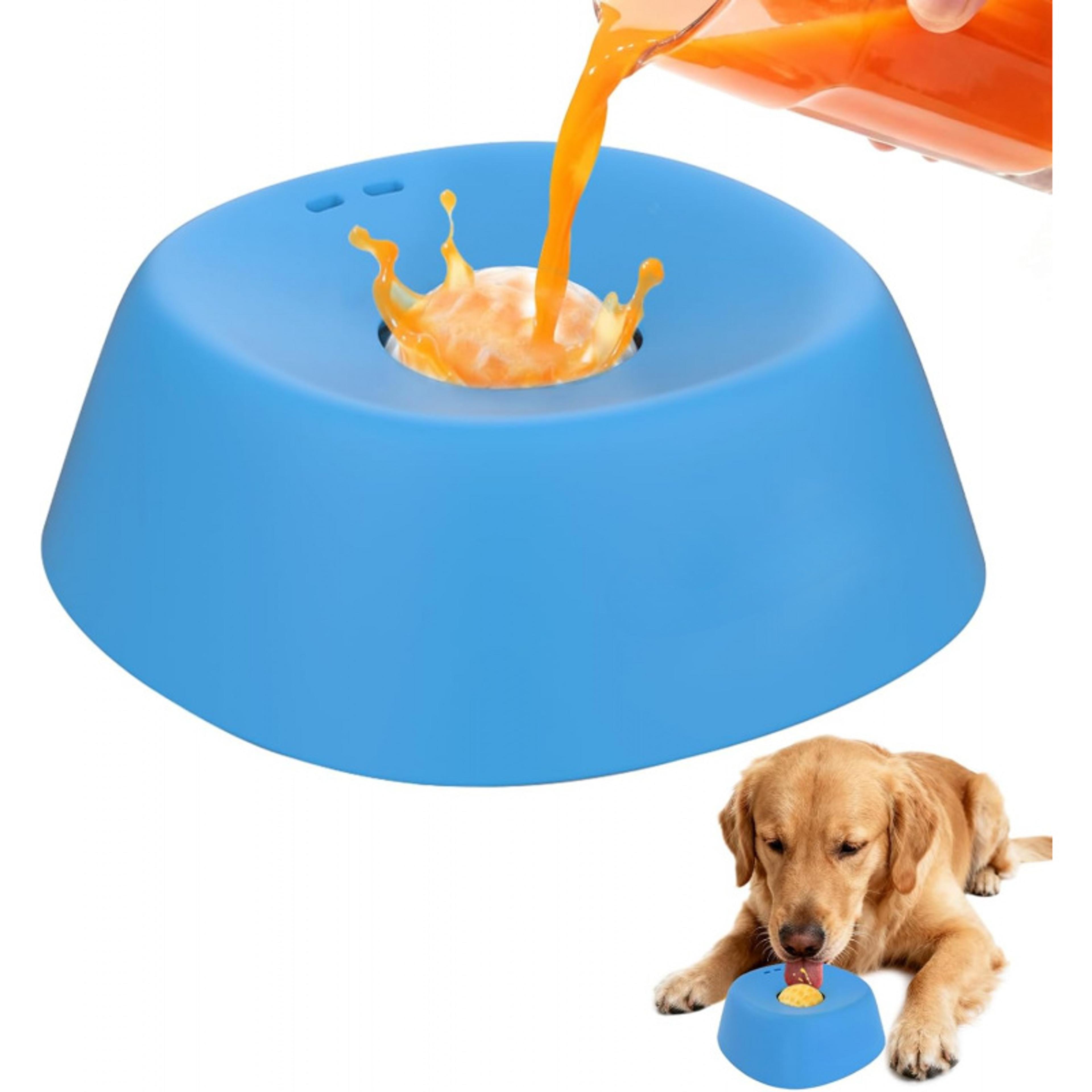 anti-choking slow feeder dog bowl non-slip lick toy for liquid treats & bone broth