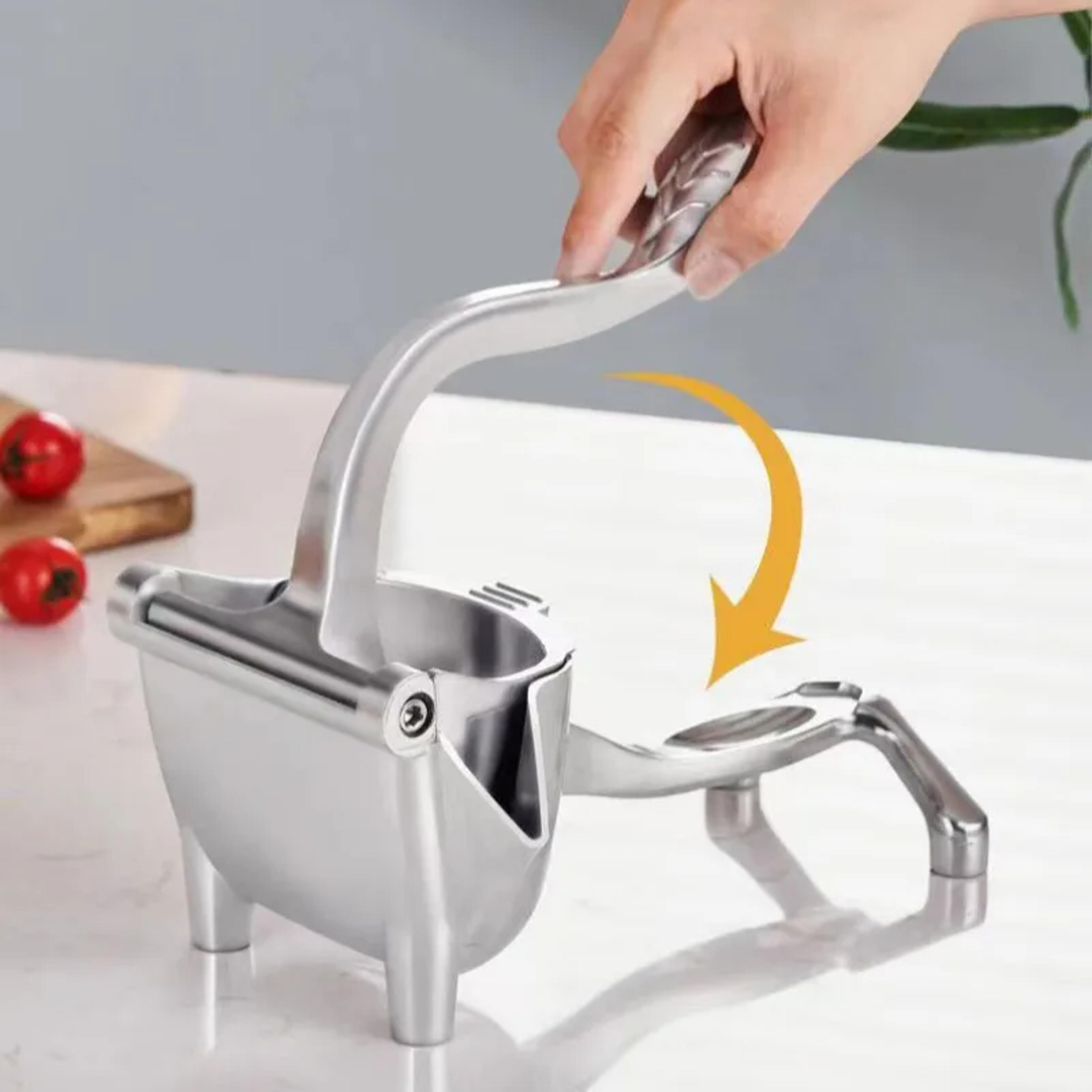 manual juice squeezer aluminum alloy hand pressure juicer for fresh pomegranate, orange, lemon & sugar cane juice.