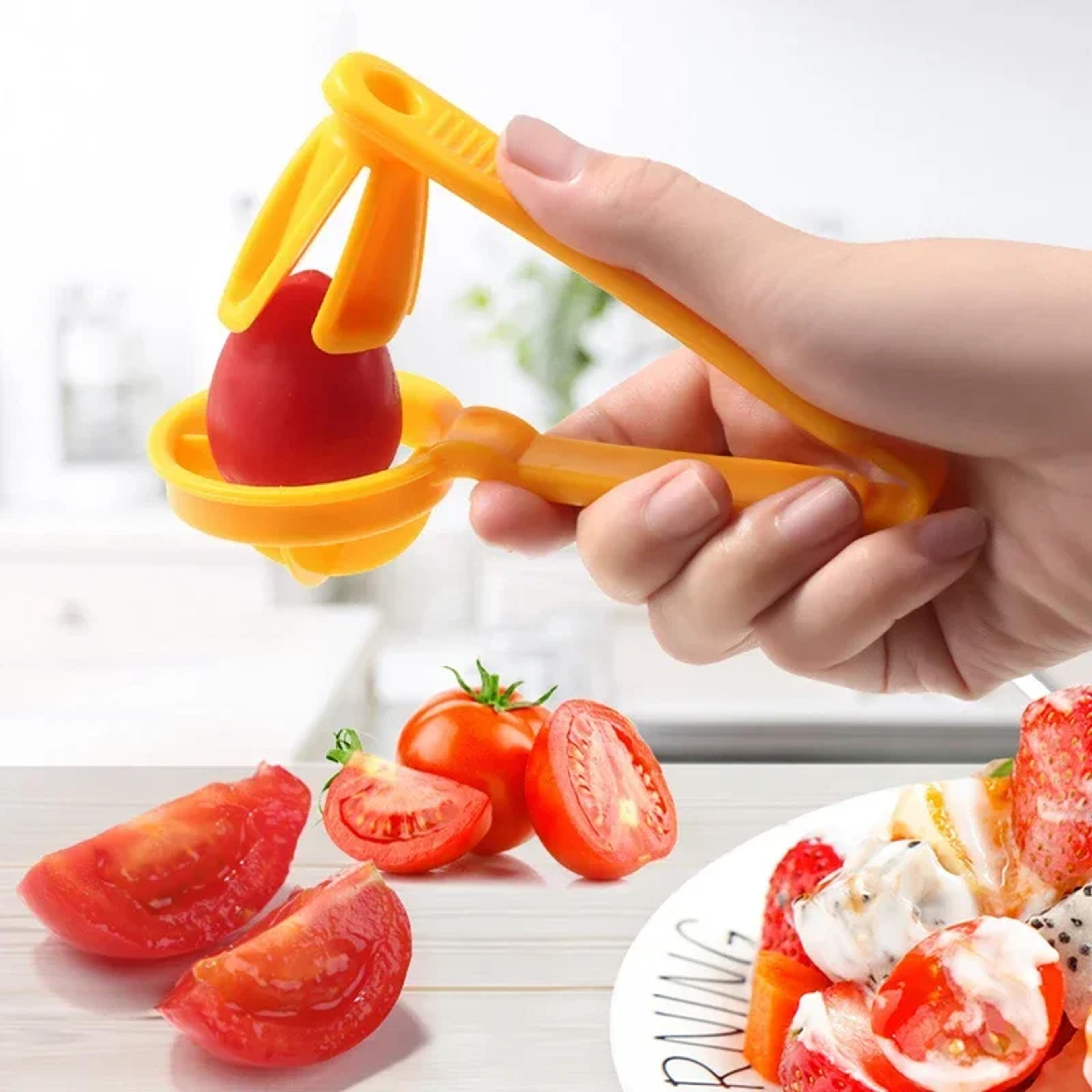 cherry tomato cutter and grape slicer tool for quick kitchen prep