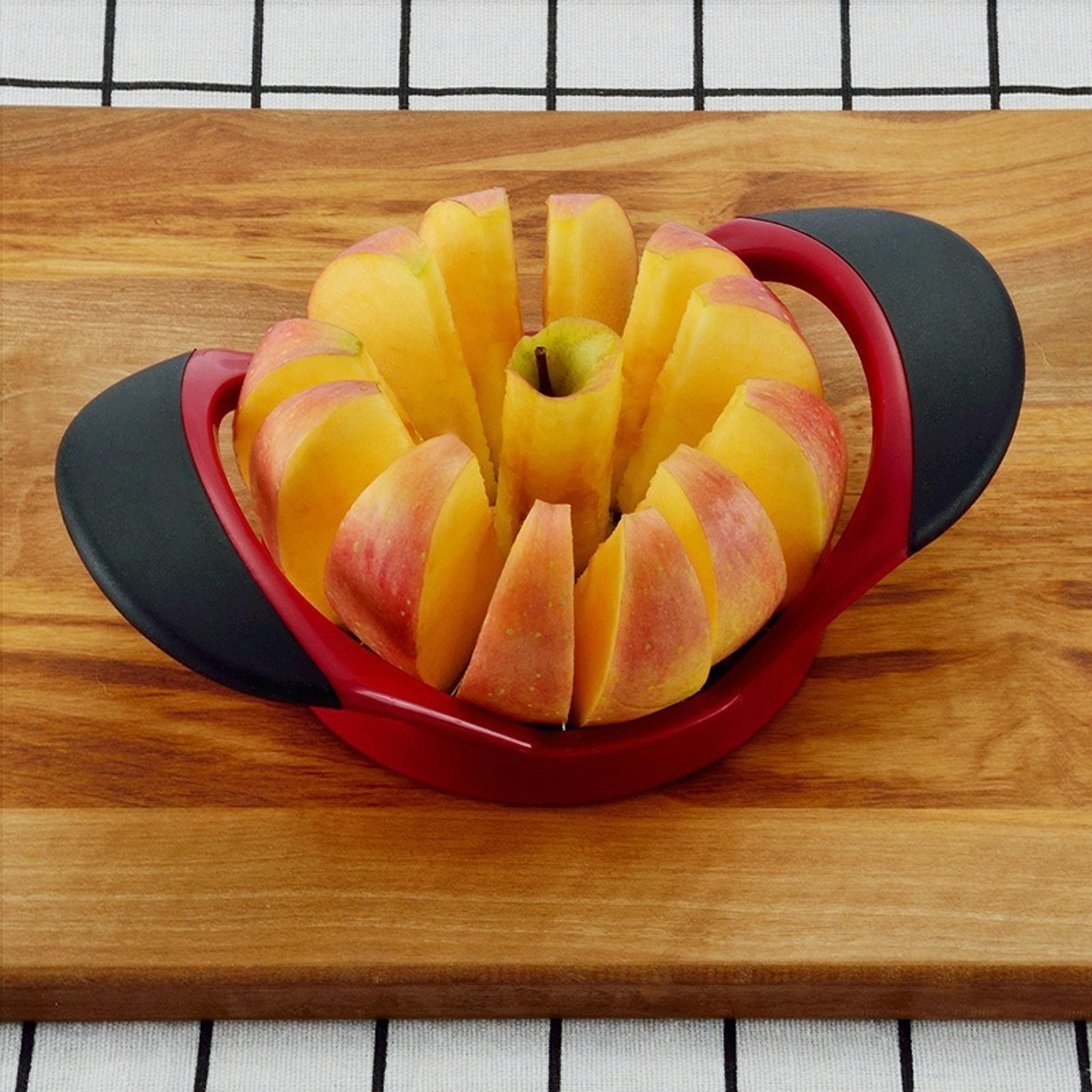 stainless steel apple slicer & corer super sharp fruit cutter tool for kitchen prep