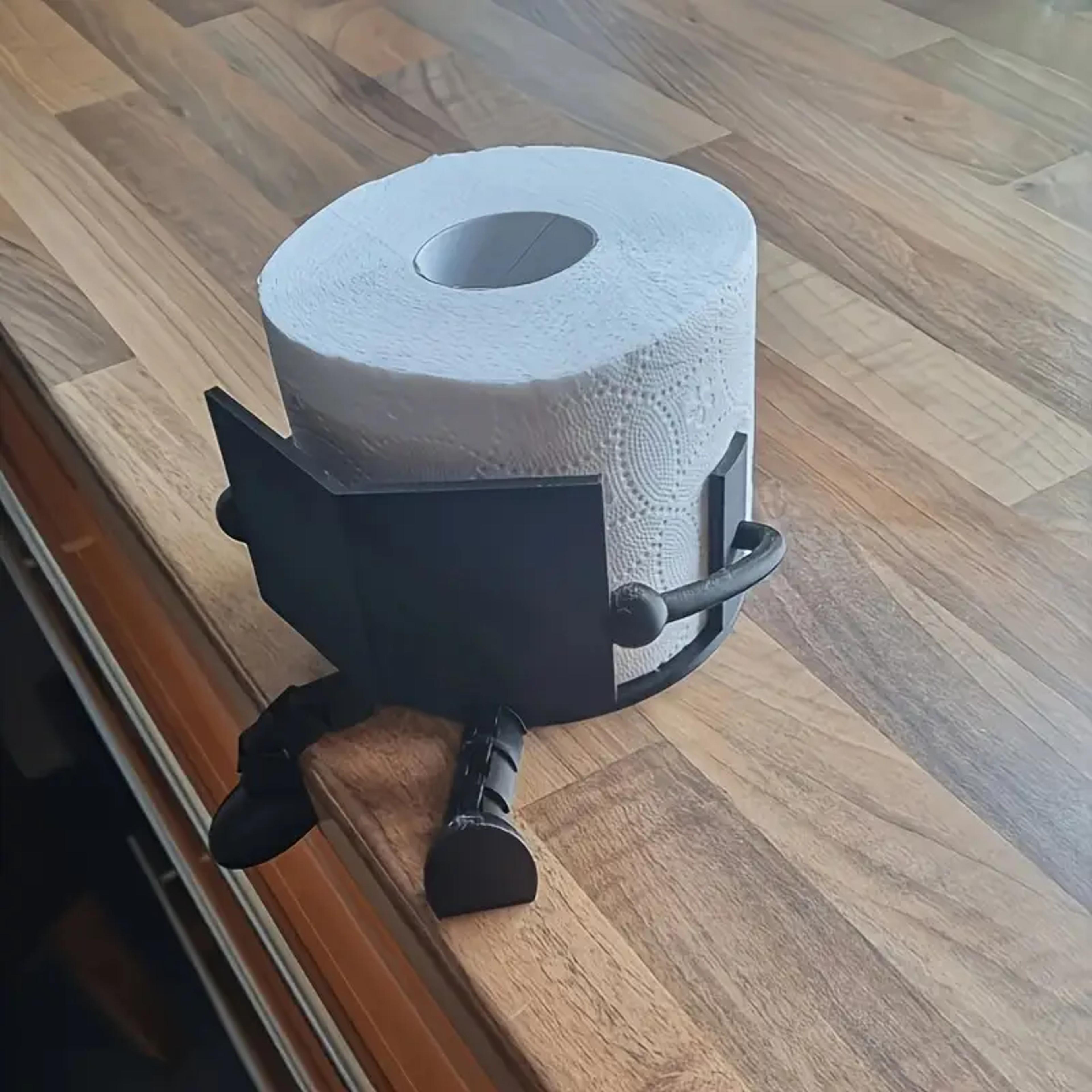 News Reading Scroll Toilet Paper Holder Printed Fun Bathroom Accessory 3