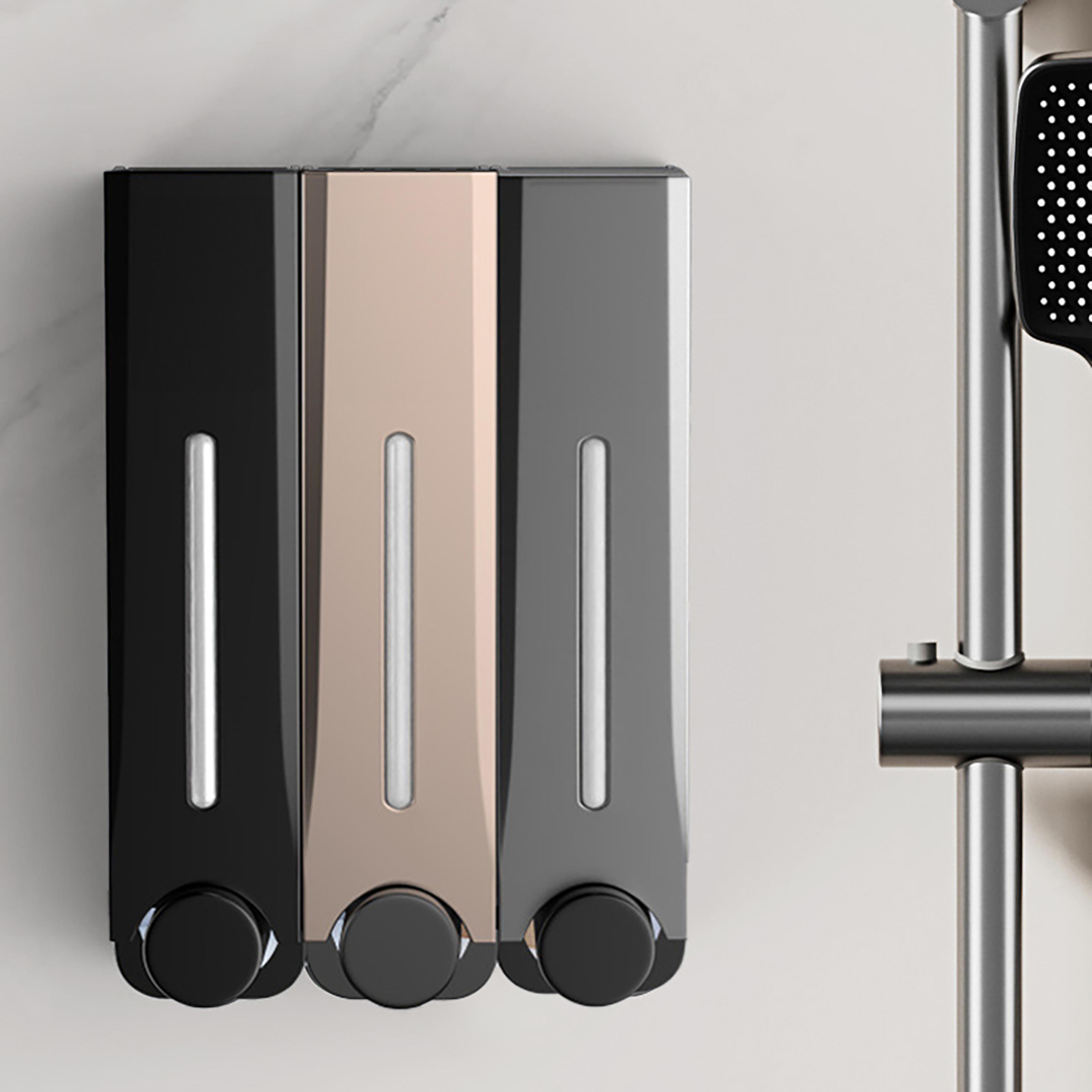 wall-mounted soap dispenser large capacity manual press soap box for hand soap, shampoo & shower gel