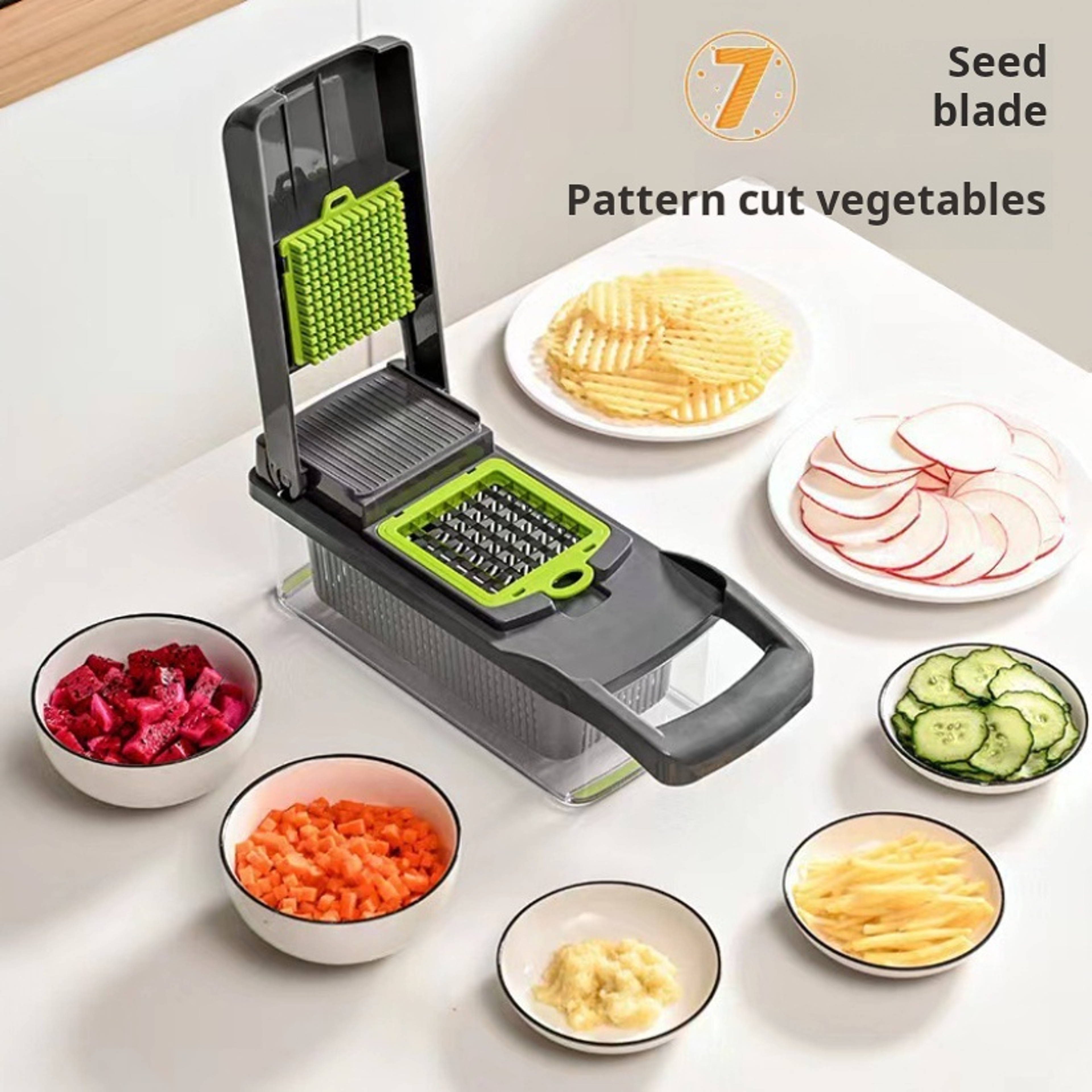 Multifunctional Vegetable Cutter Kitchen Shredder  Dicing Machine For Easy Slicing And Grating 1