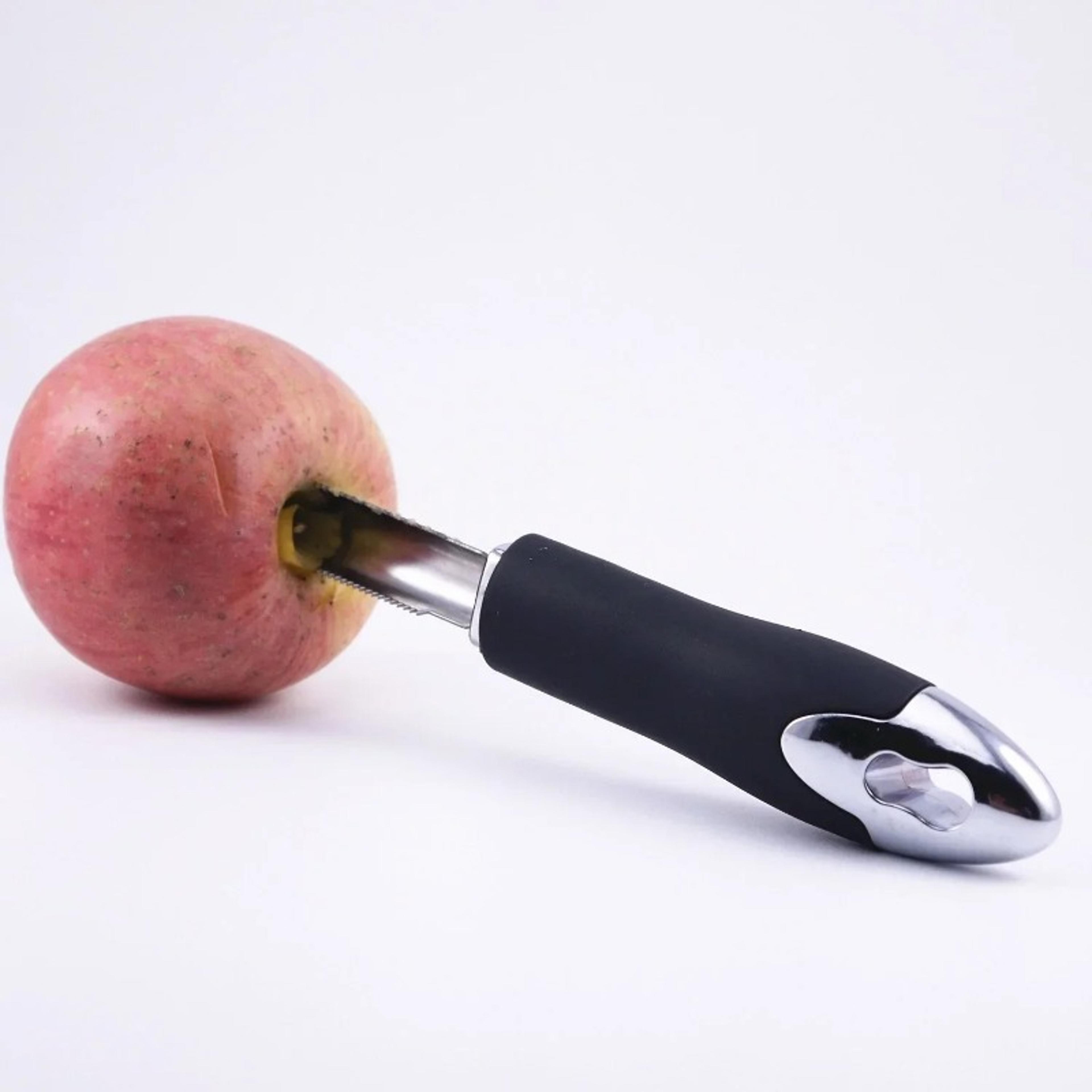 stainless steel fruit & pepper corer serrated edge seeder for easy fruit preparation