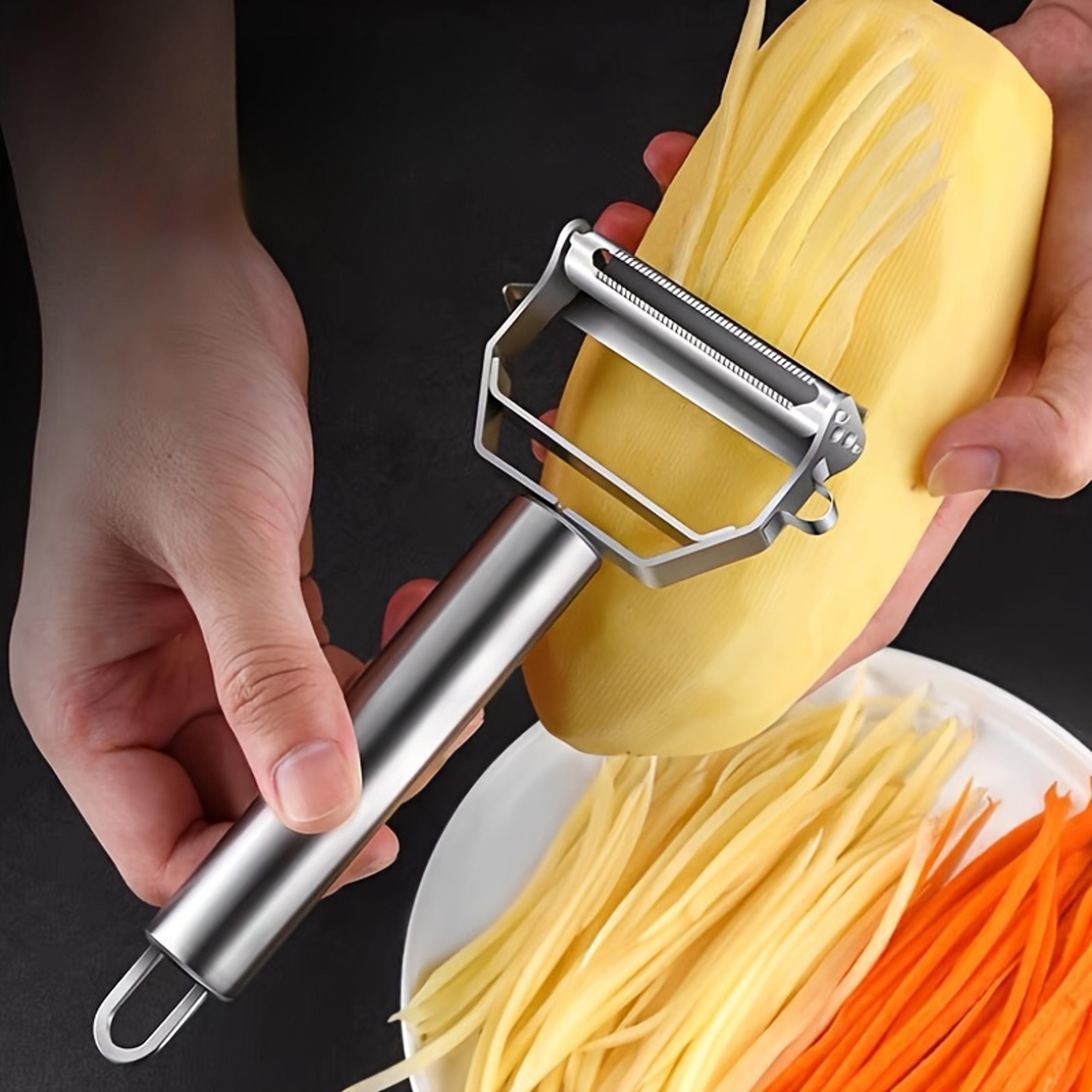 Stainless Steel DoubleHead Vegetable Peeler MultiFunction Fruit And Vegetable Kitchen Tool For Easy 2