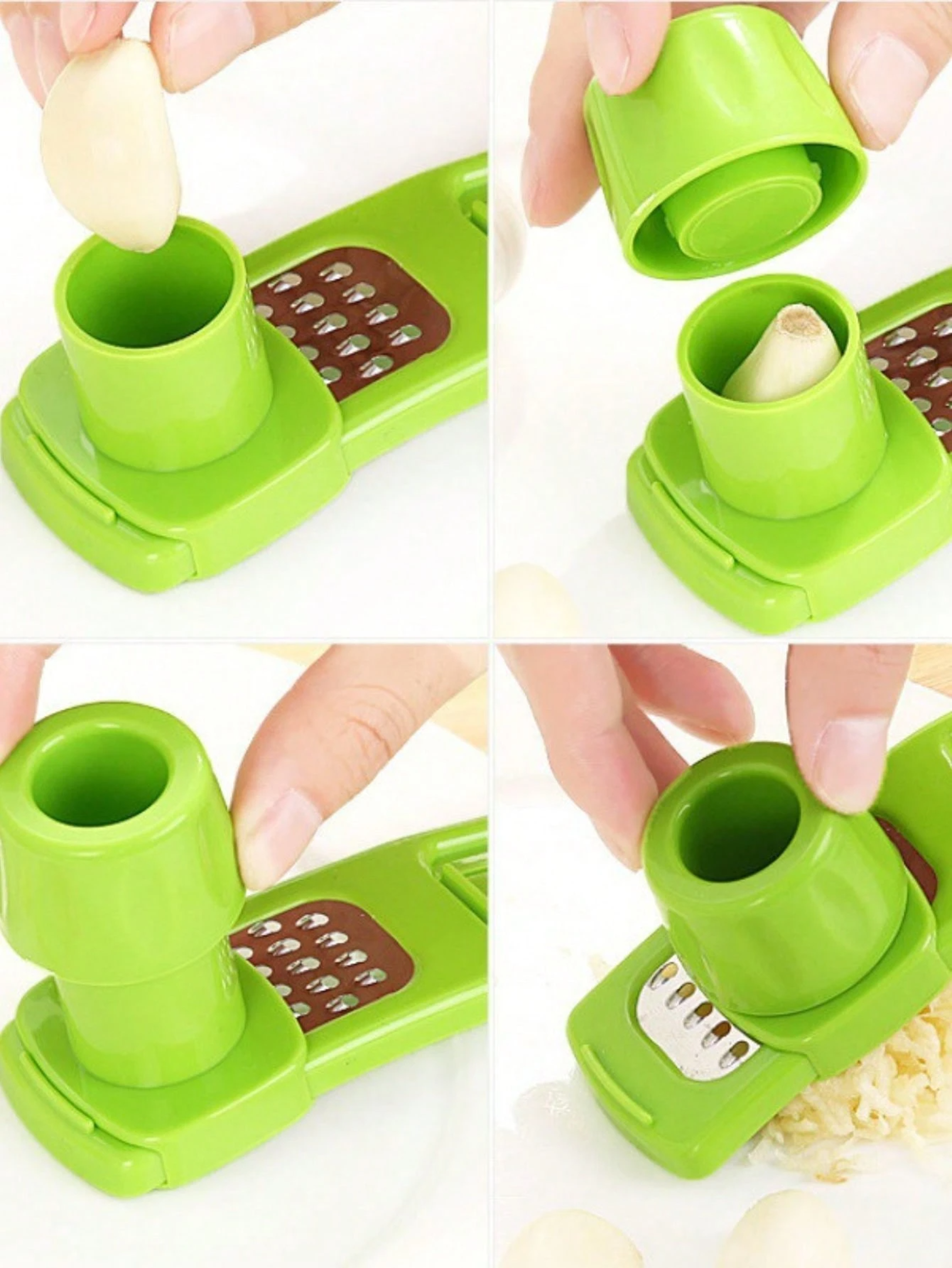 Mini Garlic Grinder Press For Easy Mashing Manual Green Kitchen Tool 2