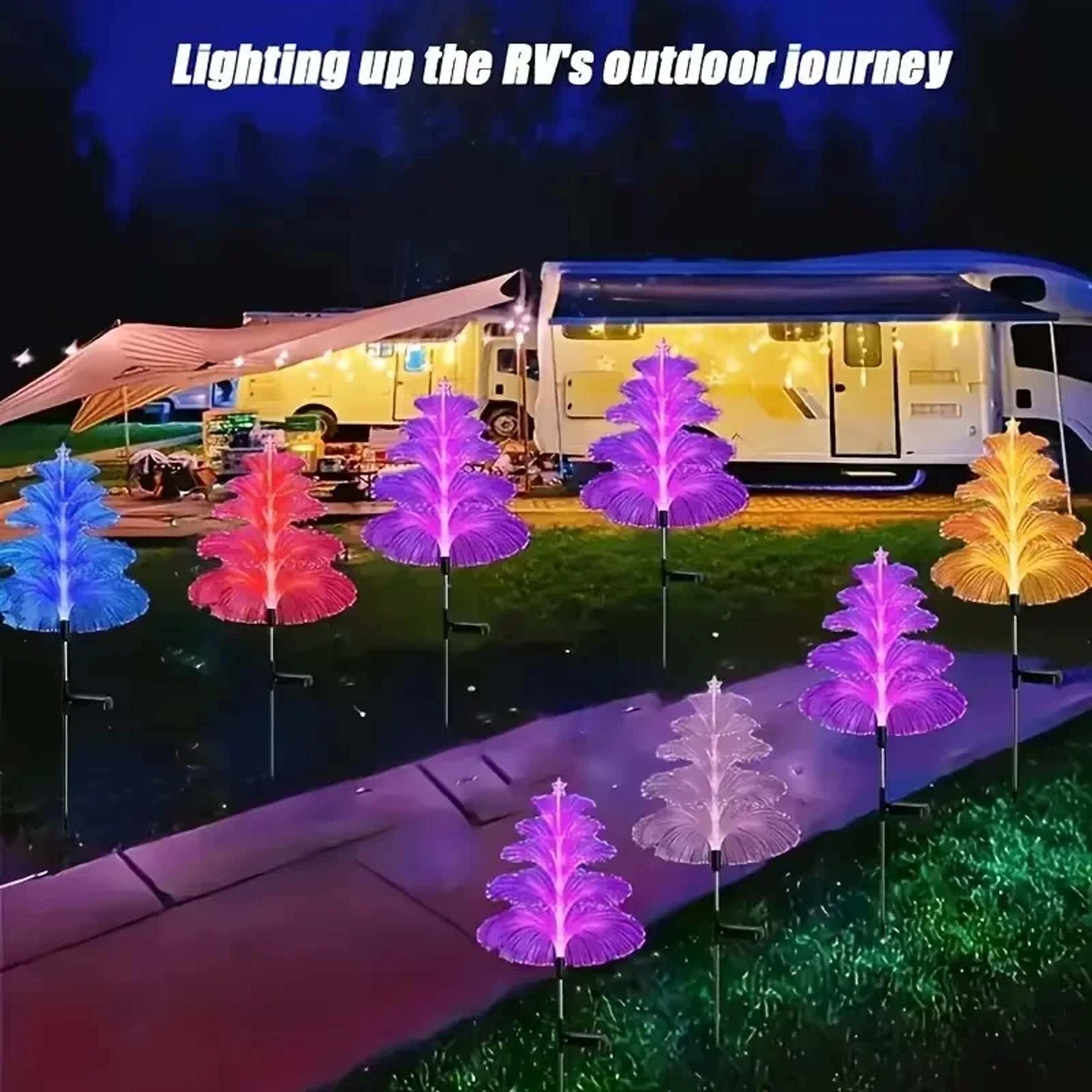 Color Changing Solar Garden Lights Jellyfish Stake Lights For Yard Decor 4