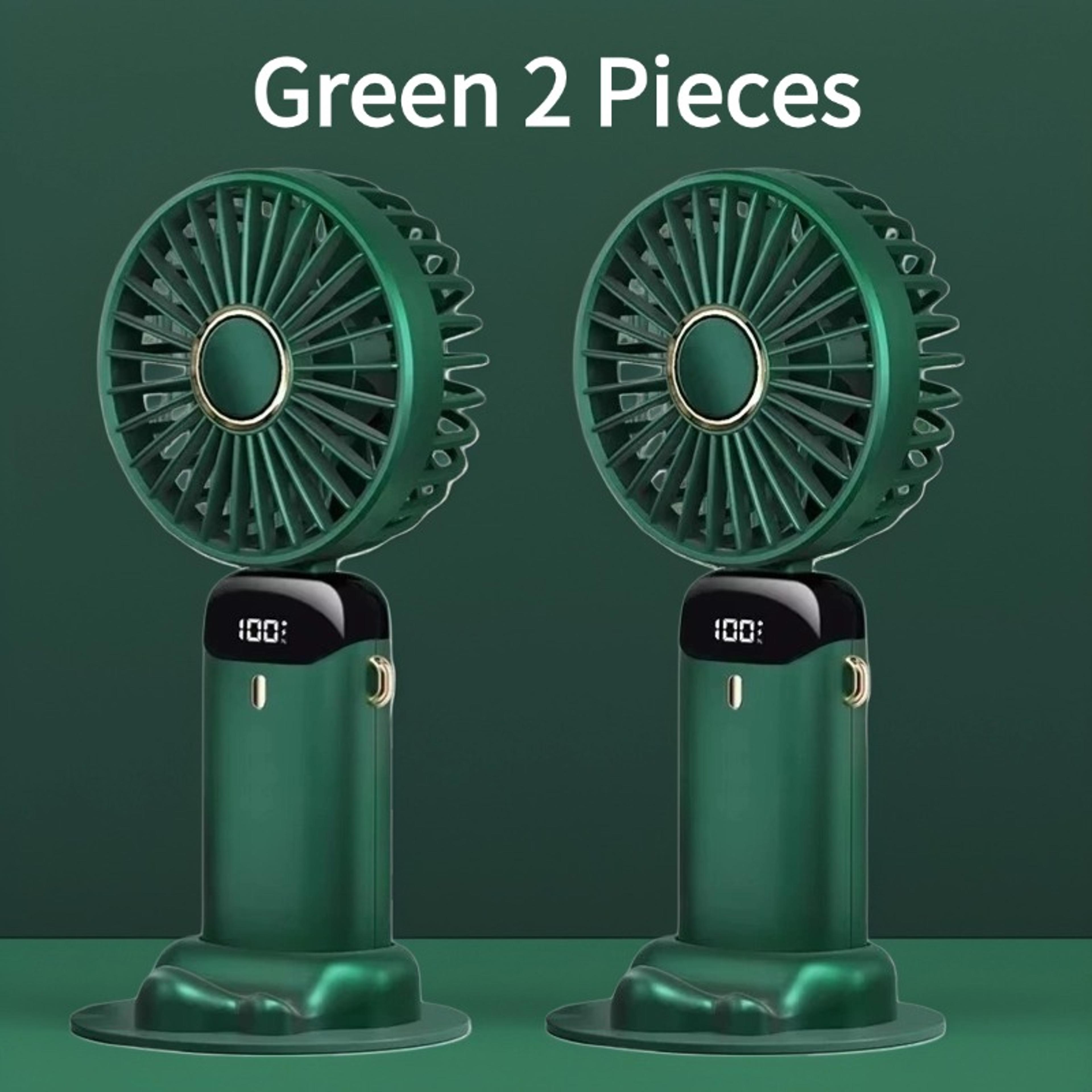 Foldable Portable Neck Fan USB Rechargeable Mini Fan With Display And Phone Stand 11