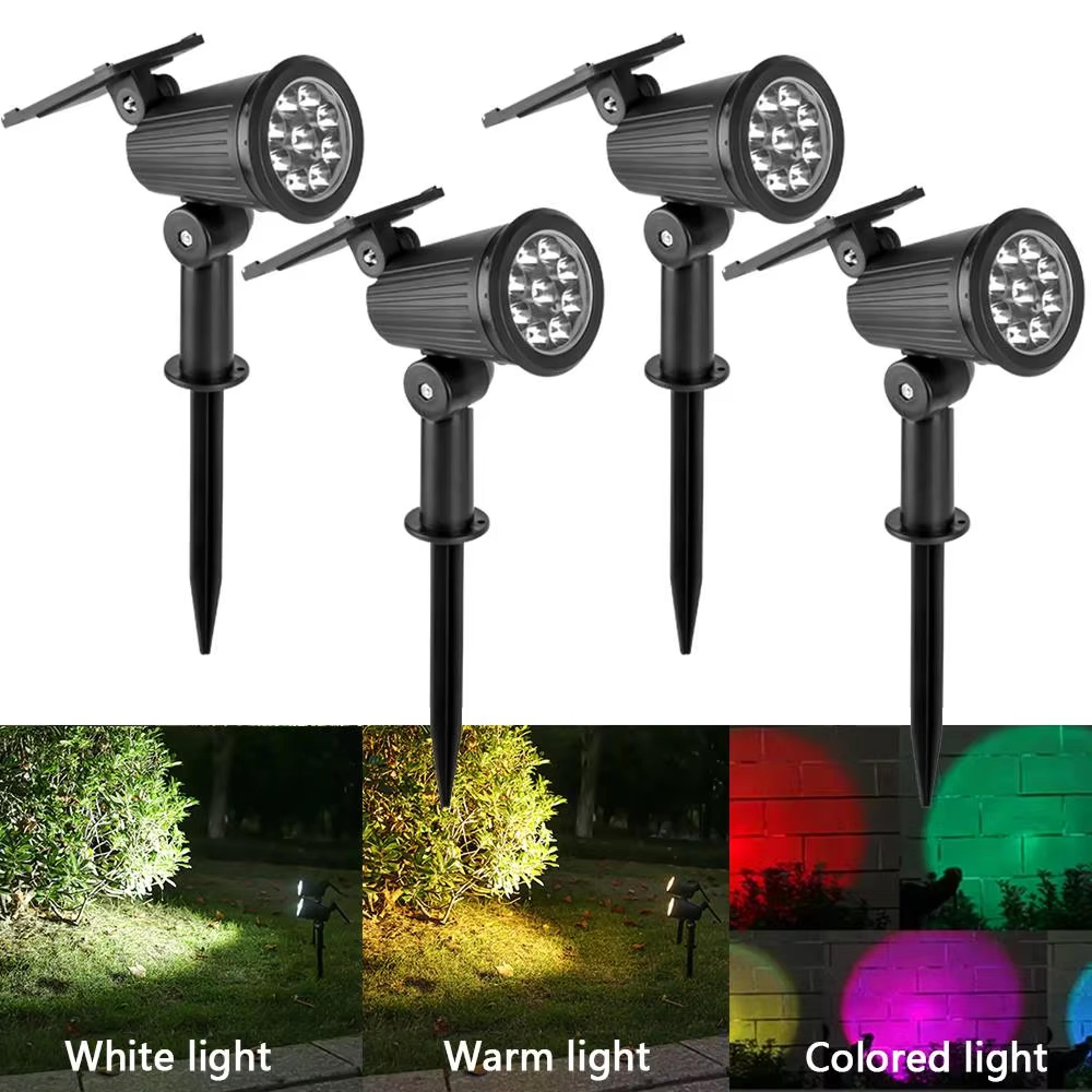 solar spotlight outdoor waterproof solar garden lights for landscape and walkway lighting