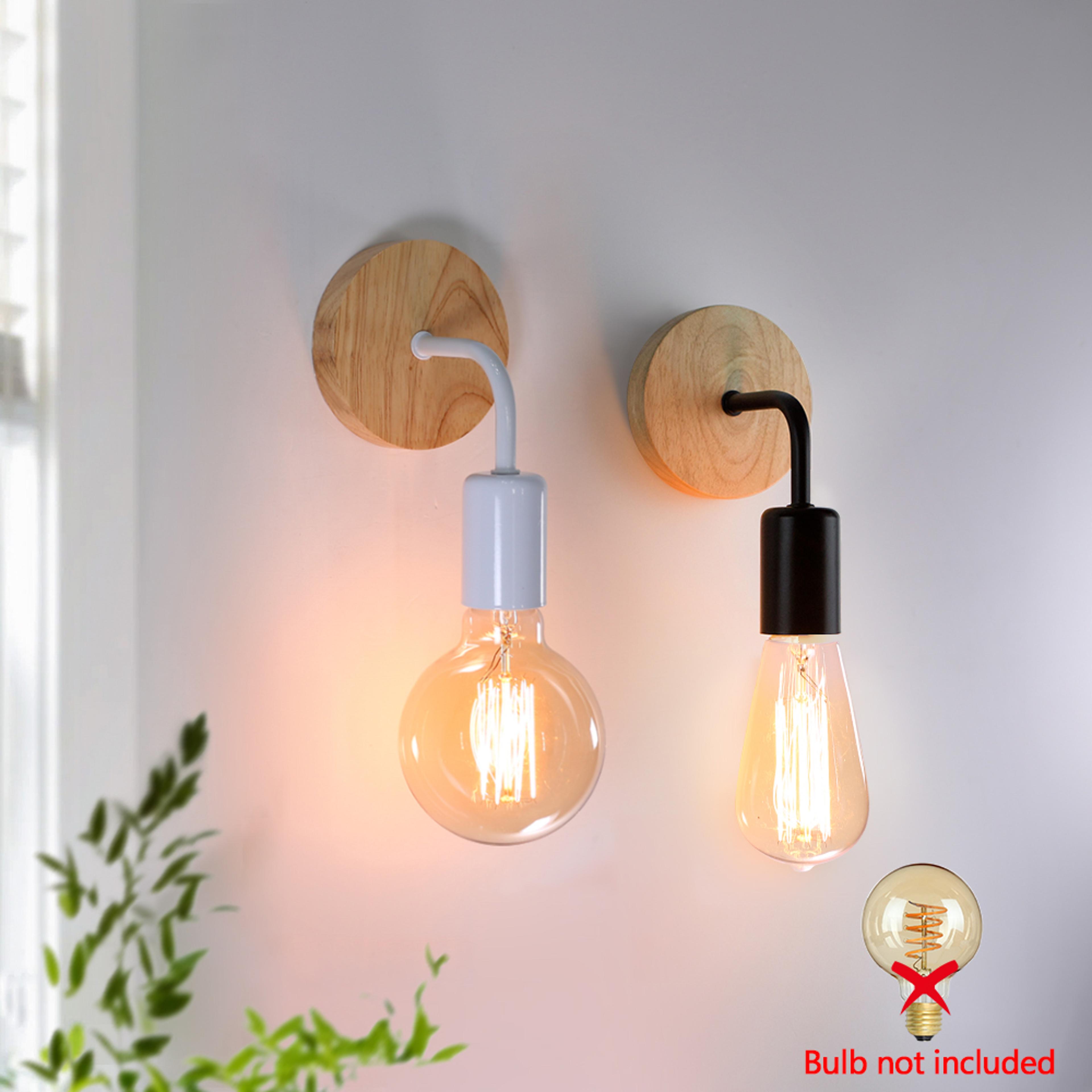 Wood Wall Lamp Sconce For Bedroom  Dining Room Lighting 1